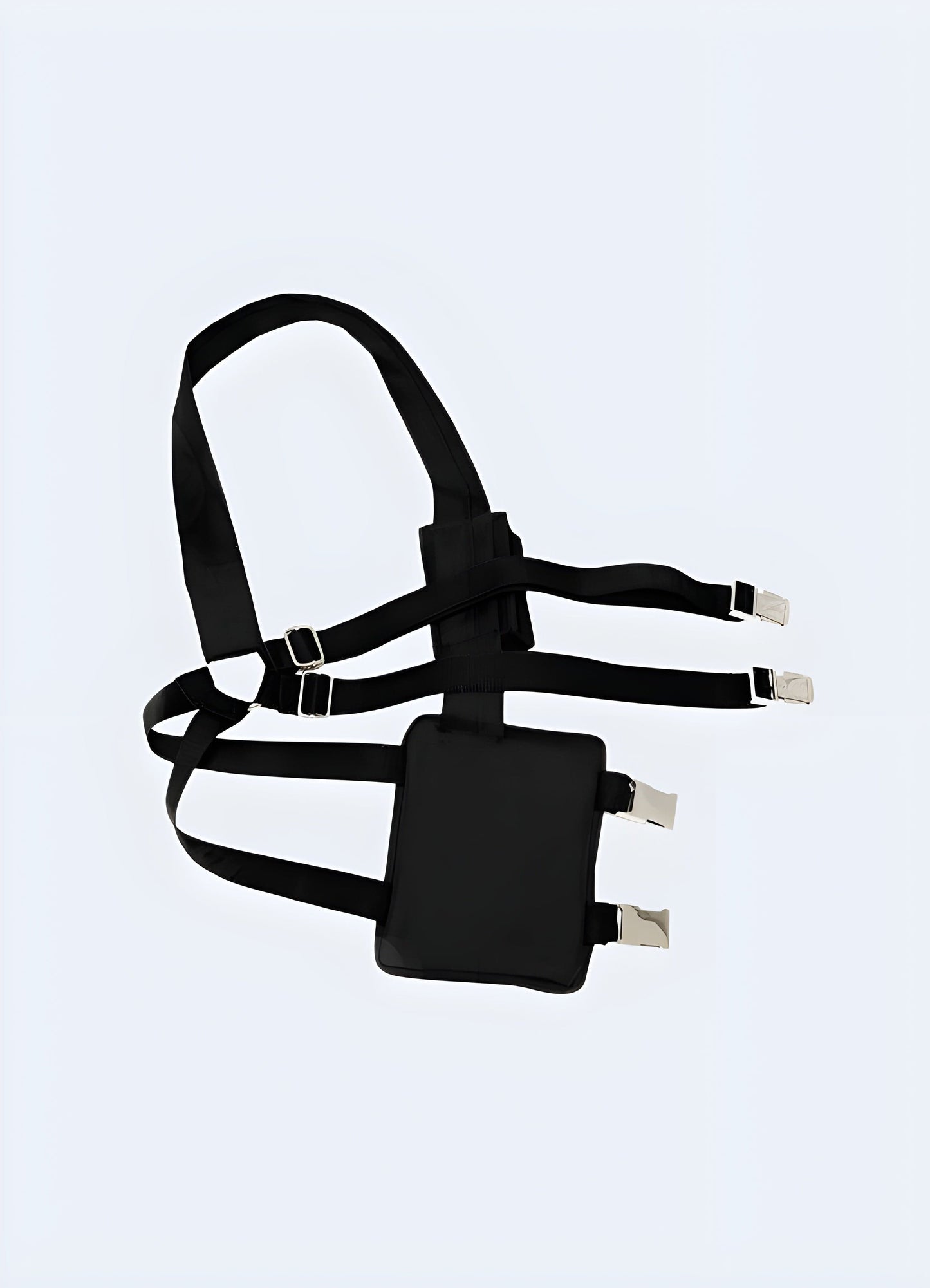 Compact chest pouch flap closure equally suited for men and women UK.