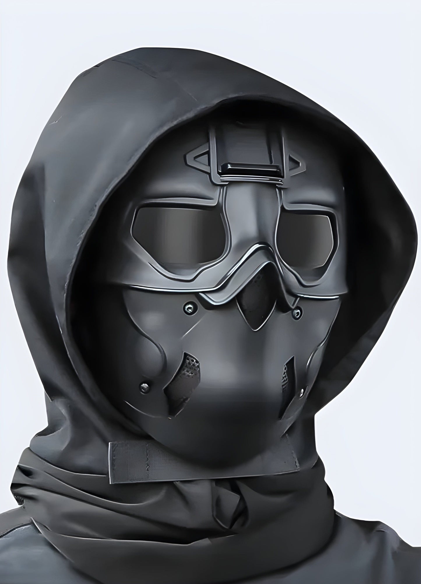 Side view of the tactical wild mask, highlighting its rugged design and modern features. Ideal for those seeking both style and functionality.