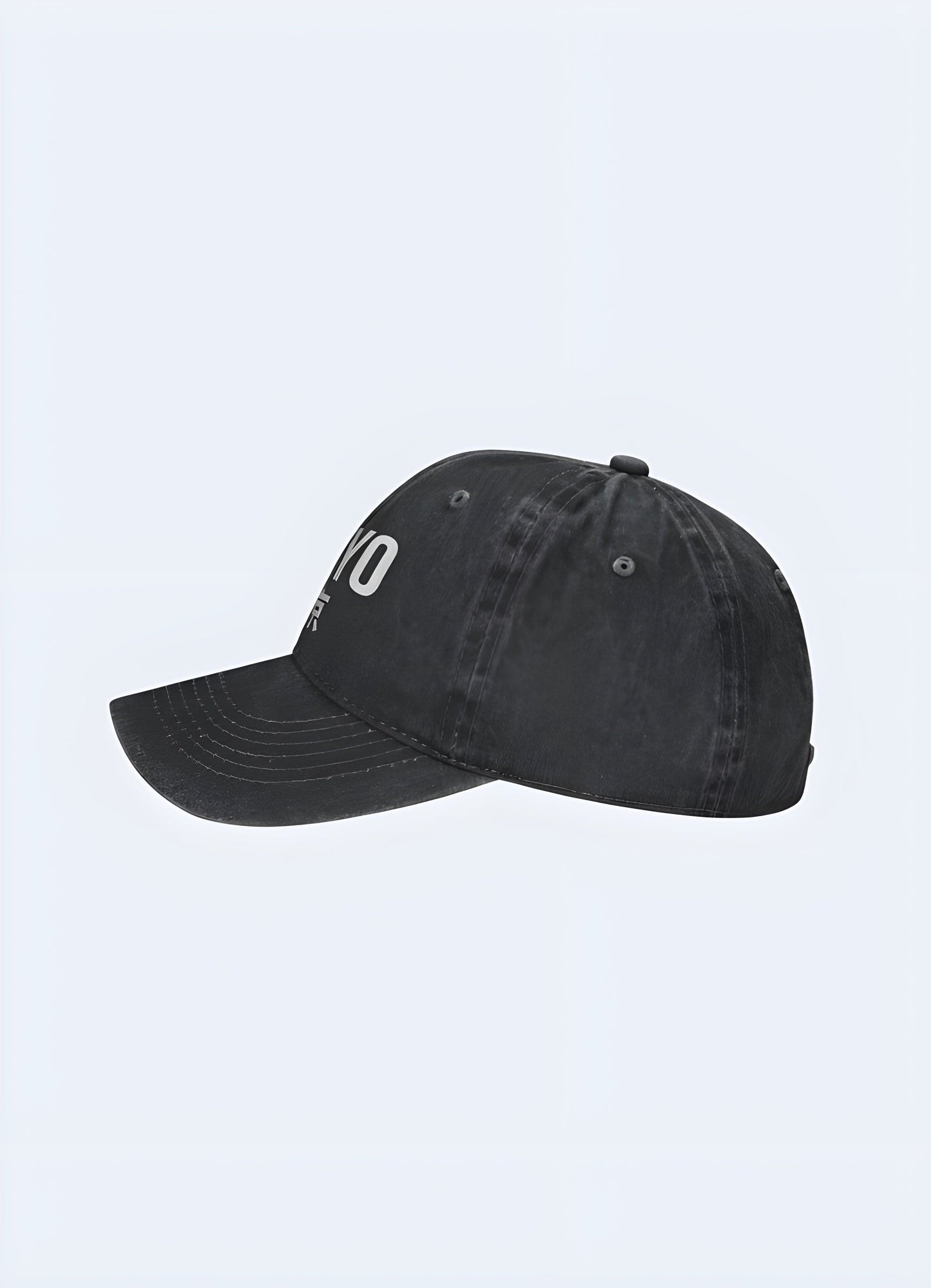 Tokyo Japan trucker cap with a white logo, side view. Vibrant headgear for a bold fashion statement.