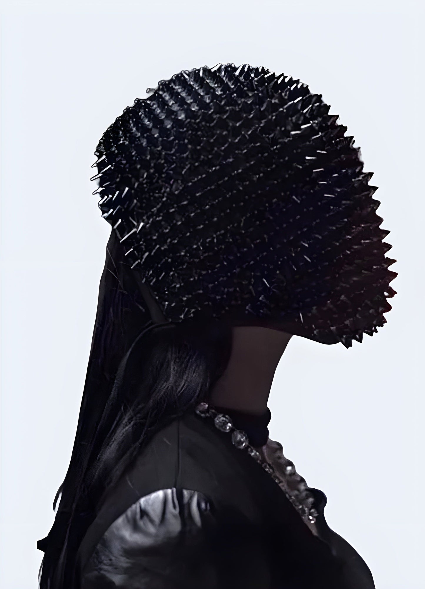 Unleash your inner cyborg with this black stud spike full face. Featuring a unique skeleton visage UK.