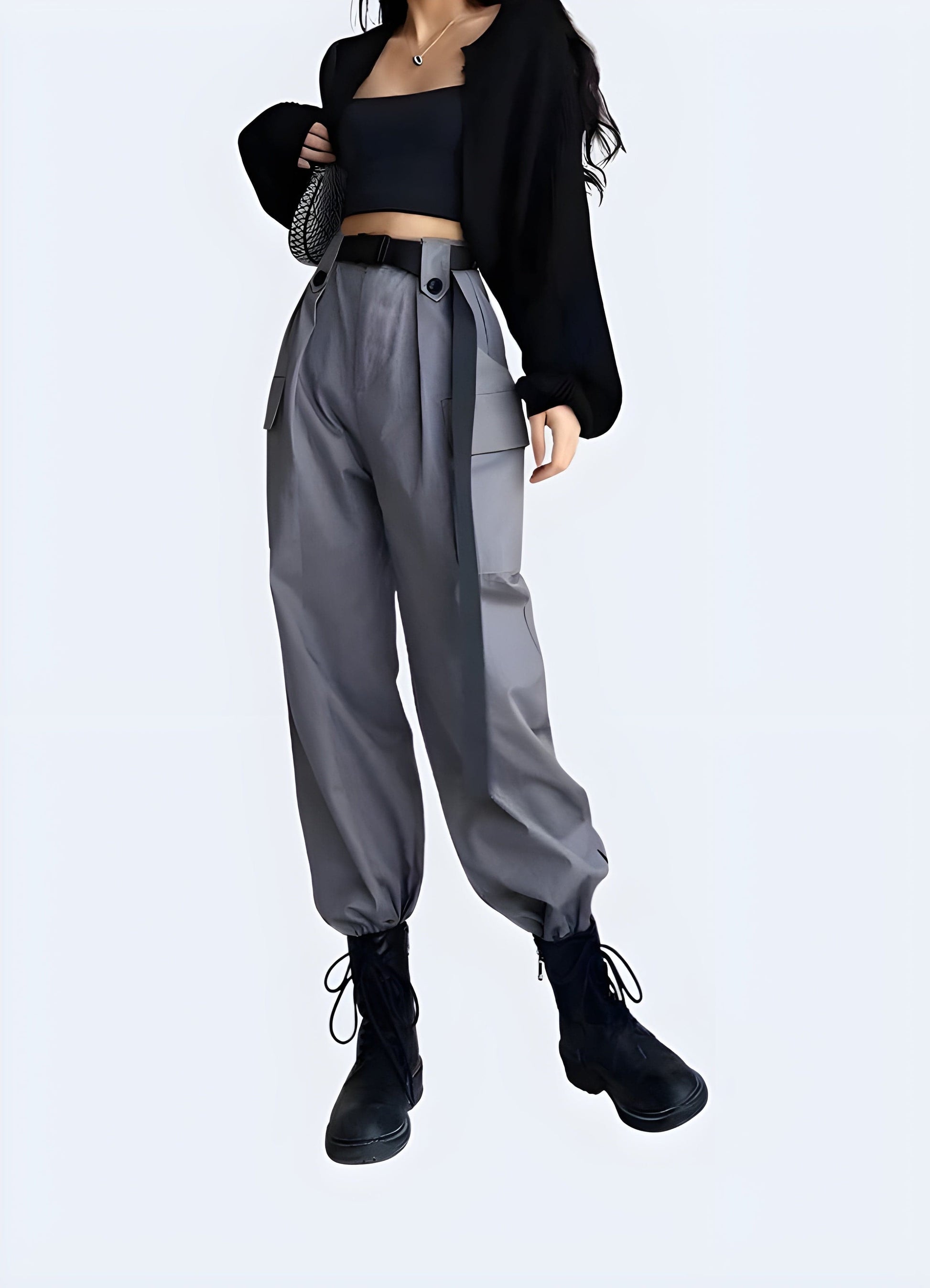 Comfortable and stylish women's techwear joggers, perfect for casual outfits and urban fashion in the UK.