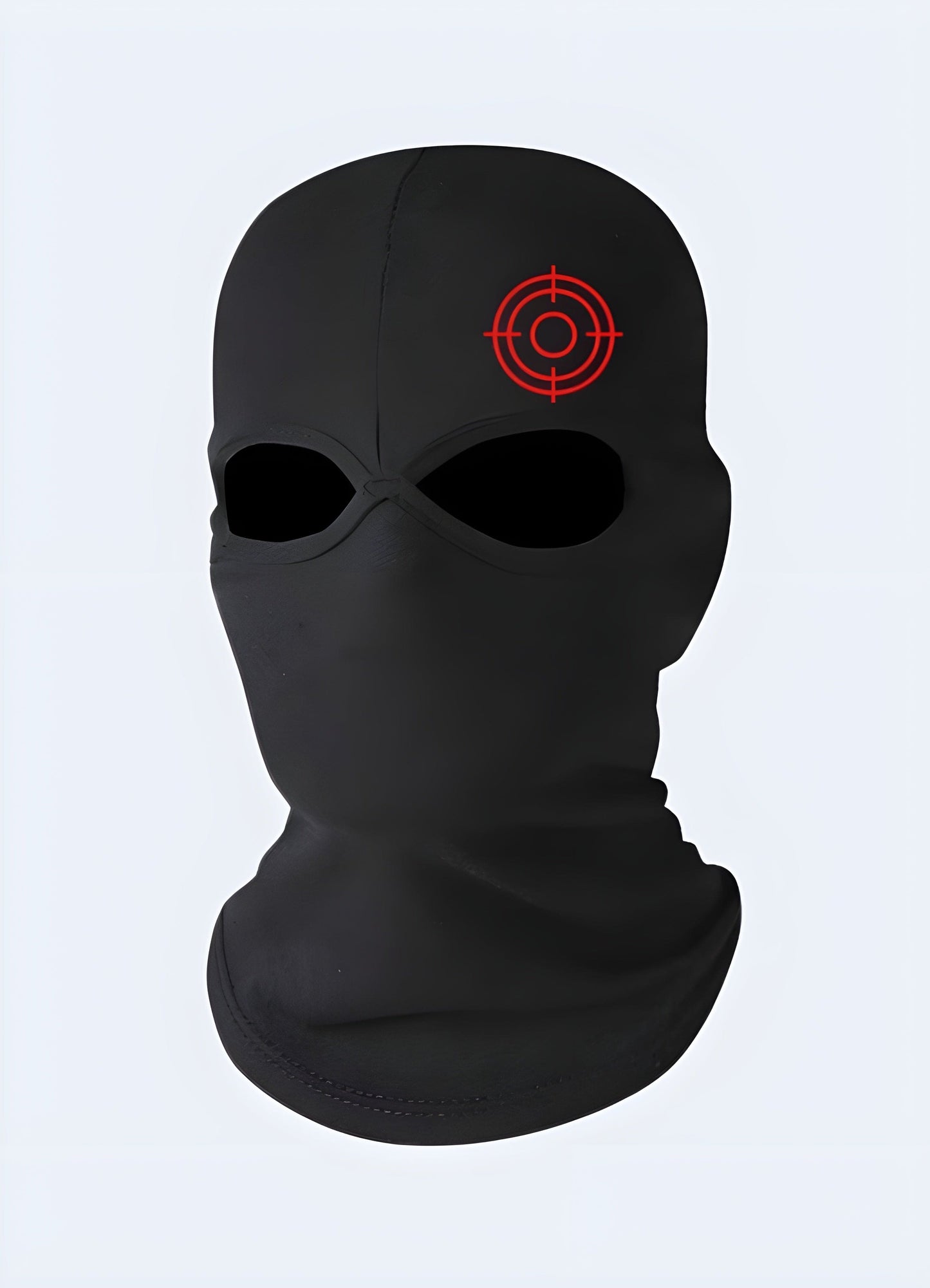 Front side view of AK-47 balaclava with integrated visor. Offers enhanced visibility and protection in demanding environments.