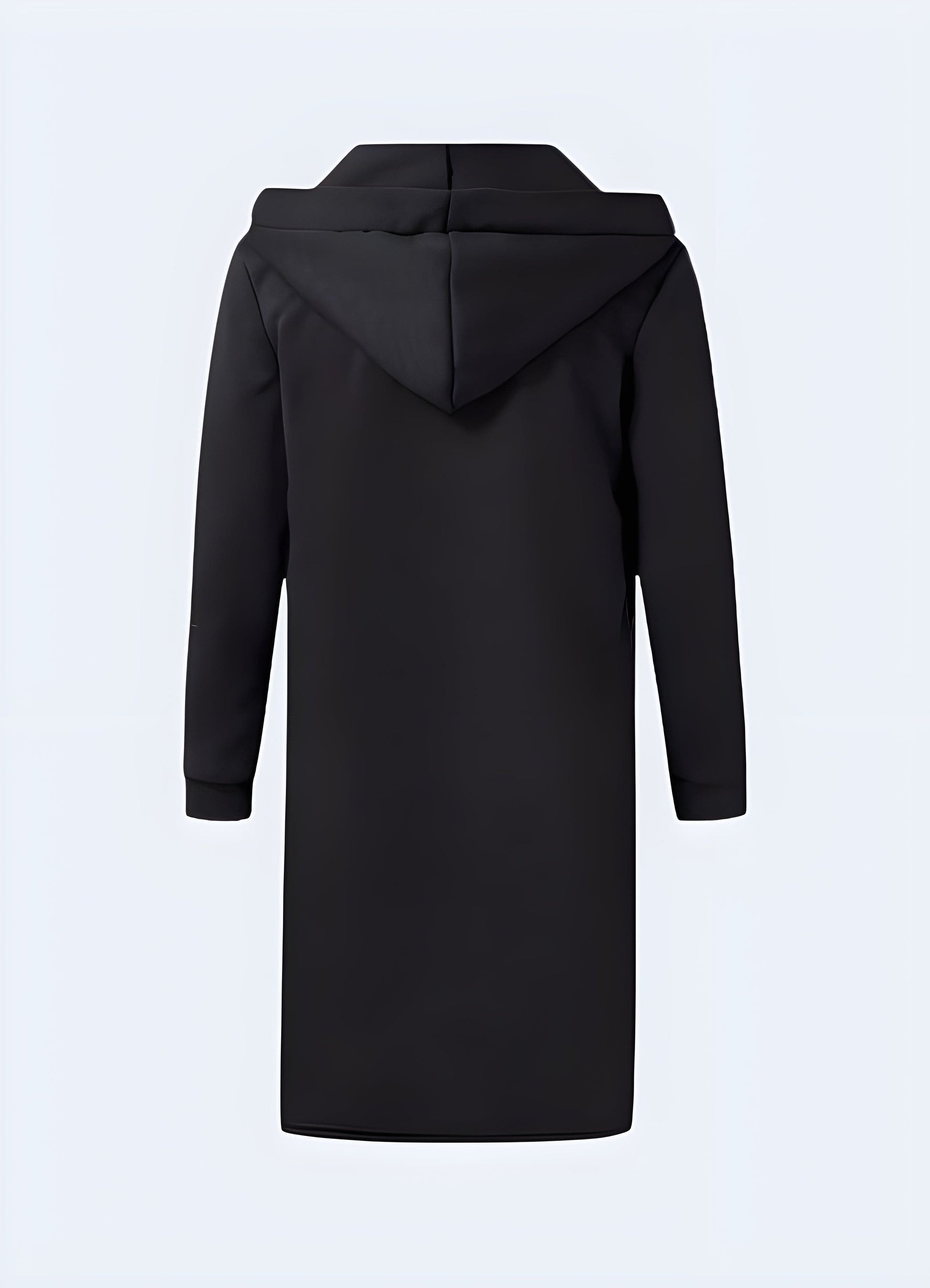 Back view of a batwing cape poncho, highlighting the dramatic shape and versatile style, suitable for various occasions in the UK fashion scene.