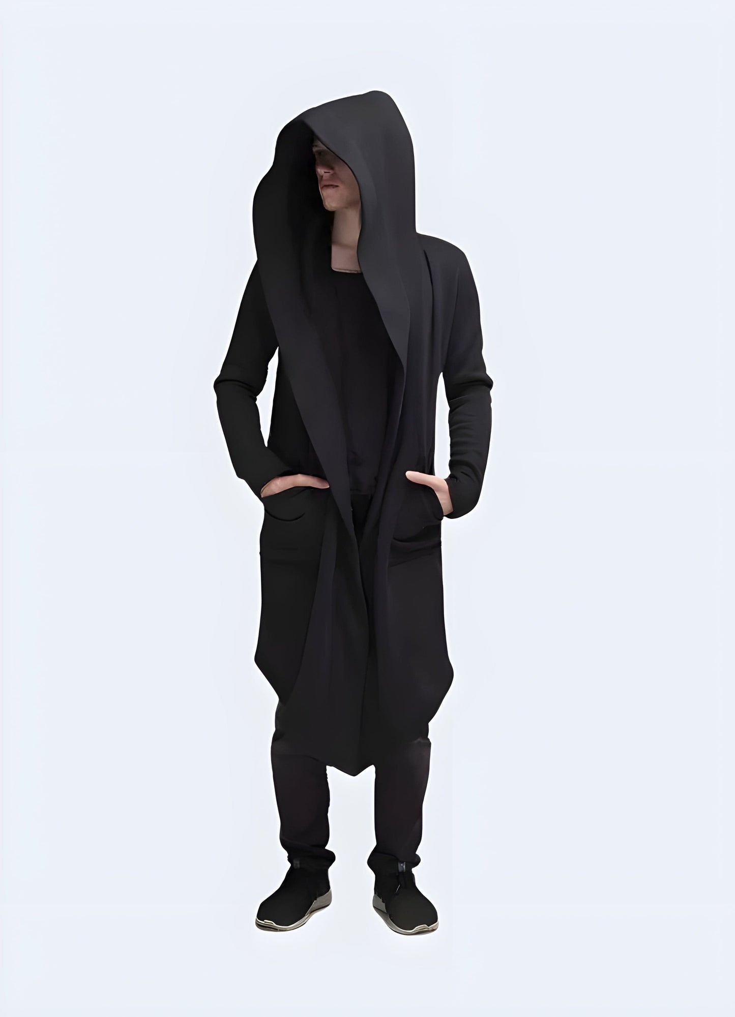 Stylish batwing cape poncho for men and women, featuring a unique and eye-catching design, perfect for making a fashion statement in the UK.