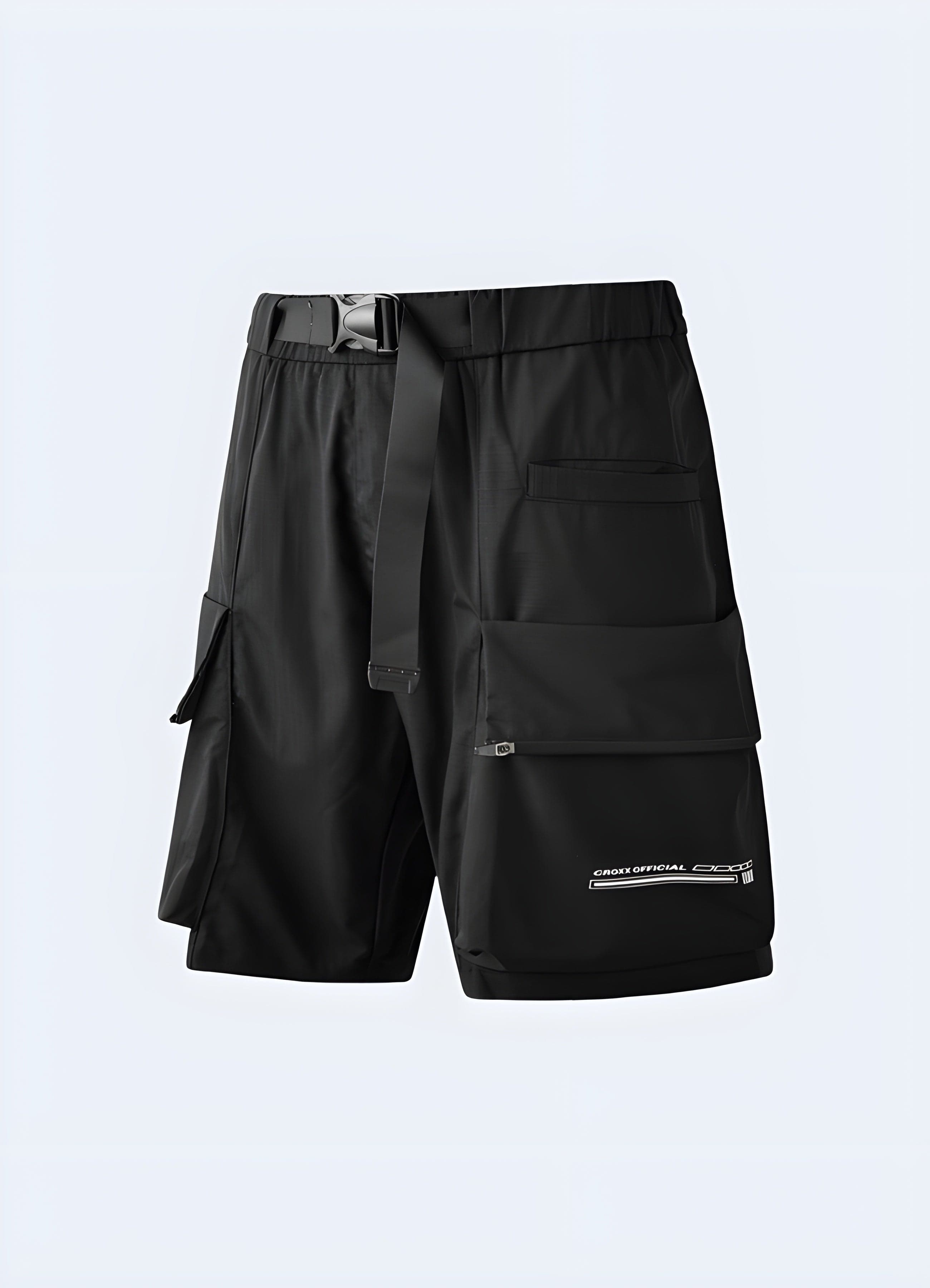 Black Cargo Shorts – Blackout Techwear UK