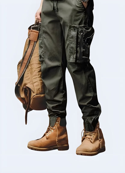 Stylish camo cargo pants with a baggy fit, available in the UK. Perfect for a bold, military-inspired streetwear look that combines comfort and utility.