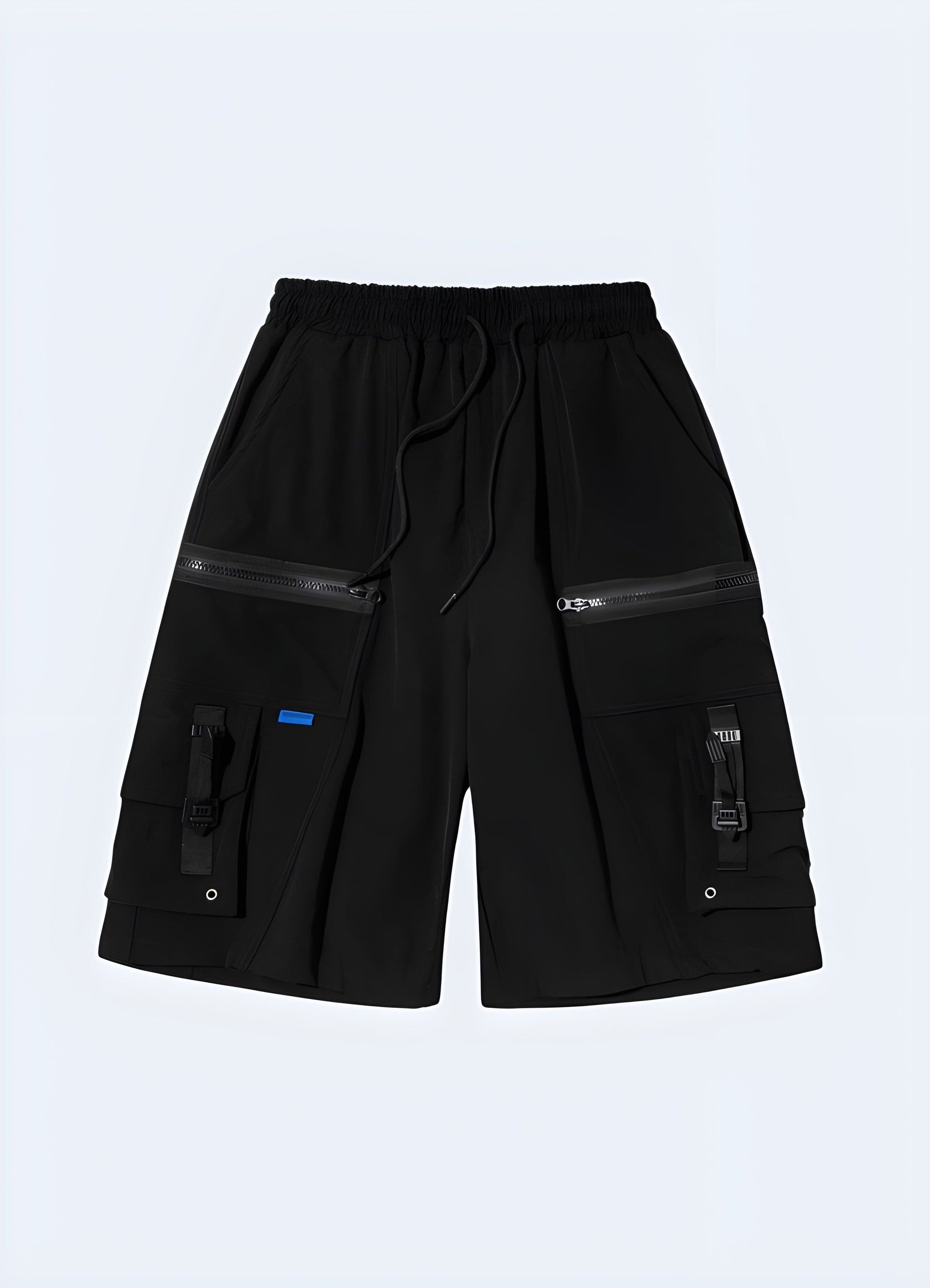 Practical cargo shorts with zipper pockets for man, designed for secure storage and style in the UK.