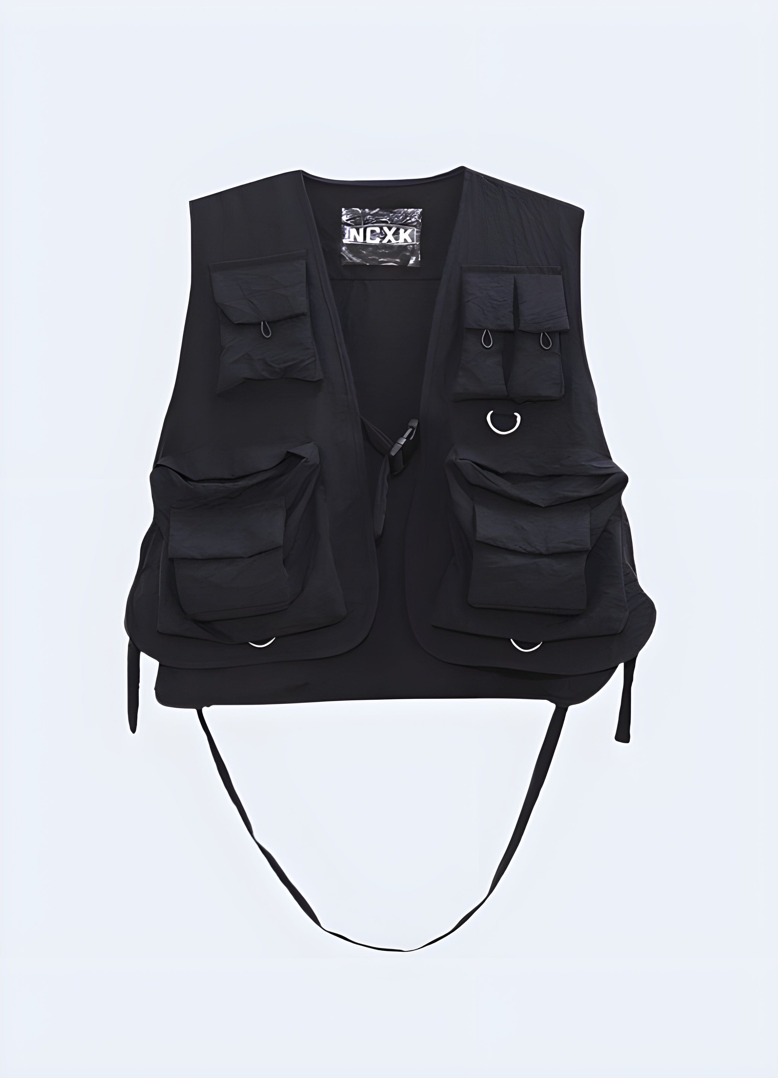 Cargo Vest Jacket Blackout Techwear UK