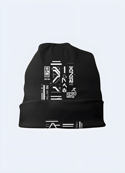 Enhance your cyberpunk style while staying warm with this cyberpunk beanie.