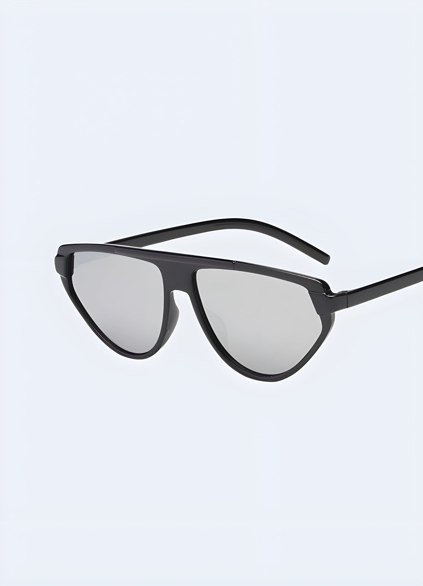 Classic flat top frame shape 51mm lens width grey UK.