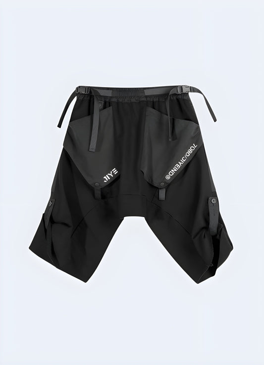 Cutting-edge futuristic shorts for man, featuring innovative design and materials, perfect for the UK fashion-forward individual.