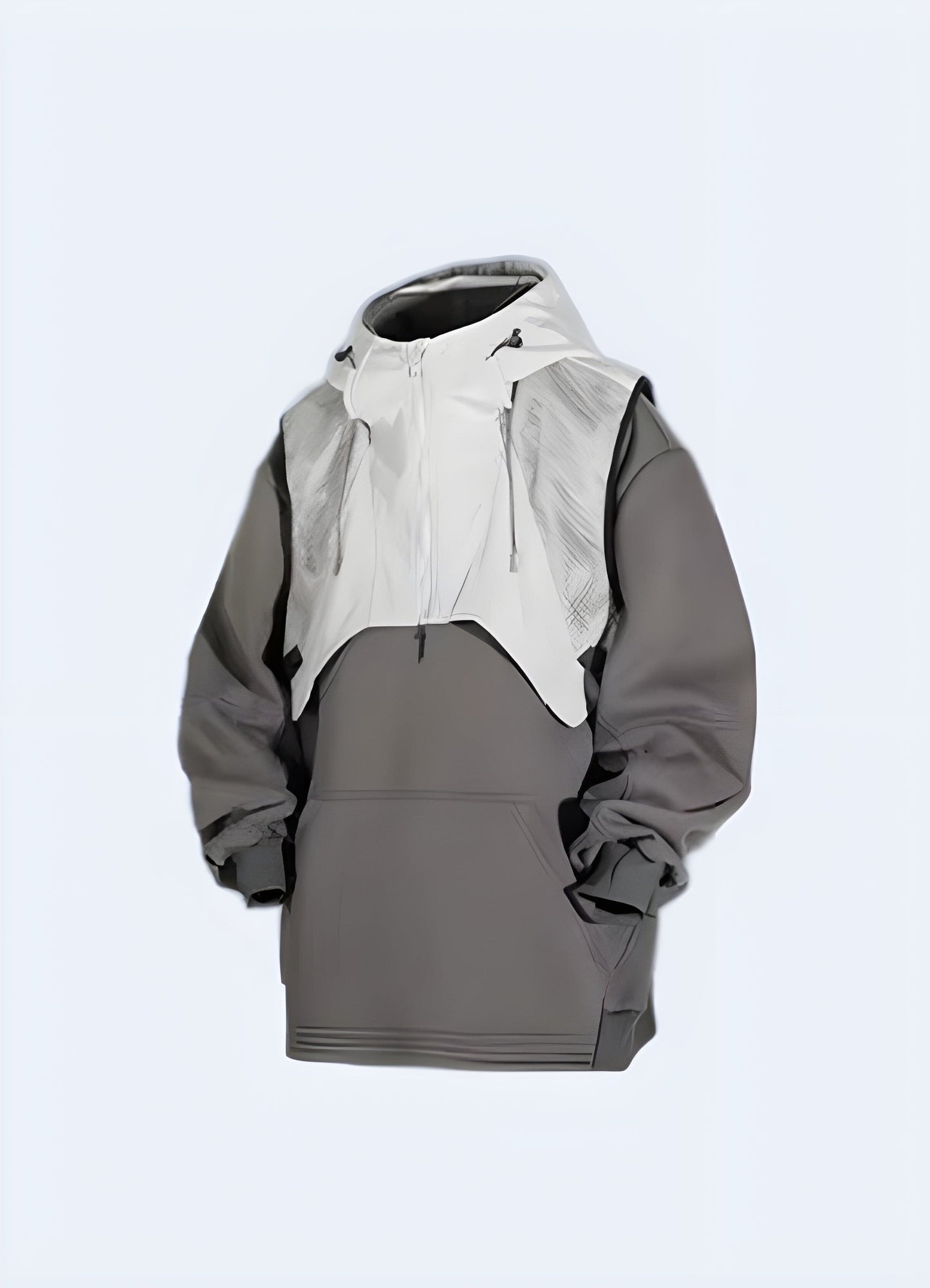 Front view of a black tech fleece hoodie, highlighting the modern design and versatile style suitable for UK fashion.