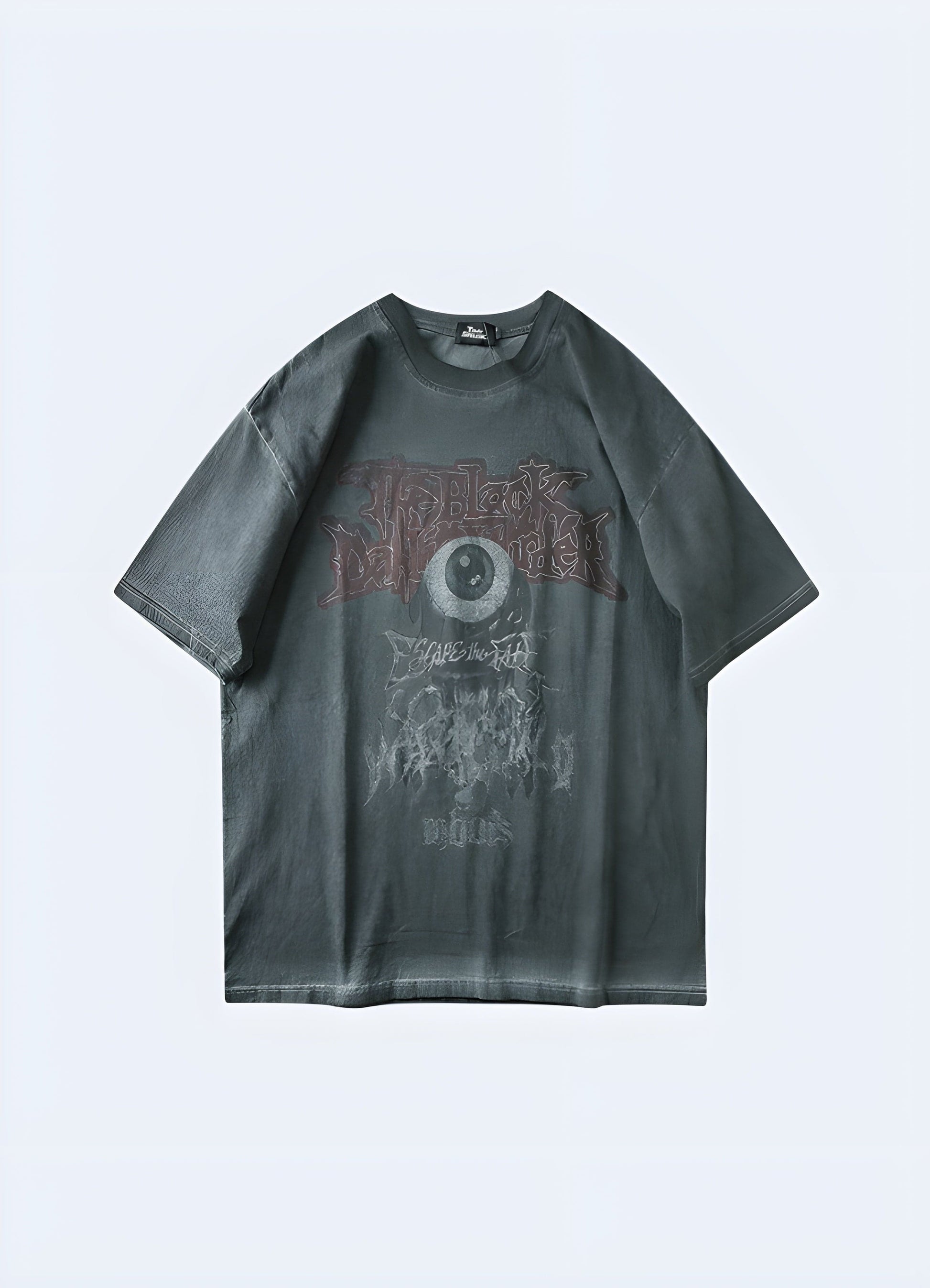 Edgy grunge t-shirt with a distressed and worn look, perfect for fans of alternative fashion in the UK.