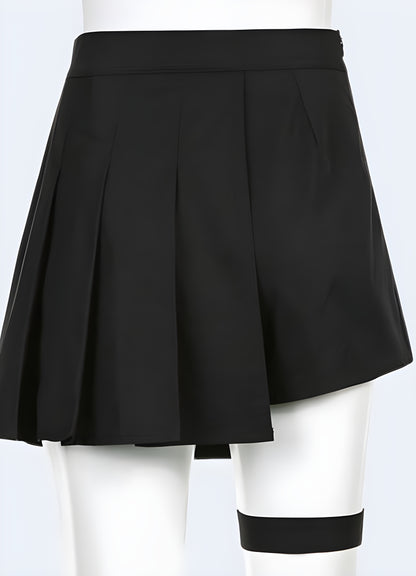 Back view of a high-waisted pleated skirt, highlighting its intricate pleating detail and feminine charm for a polished and stylish look in the UK.