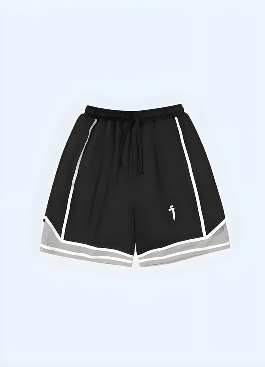 Stylish and comfortable hip-hop techwear shorts for men, perfect for streetwear fashion in the UK.