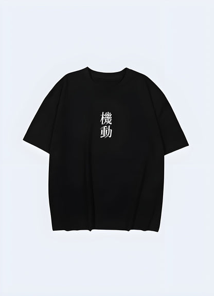 Stylish Japanese kanji t-shirt featuring authentic Japanese characters, perfect for fans of Japanese culture and fashion in the UK.