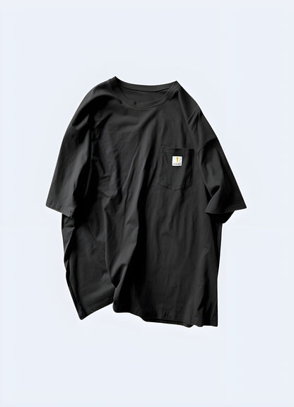 Stylish Japanese-inspired oversized shirt with a relaxed fit, perfect for fashion enthusiasts seeking a trendy and comfortable look in the UK.