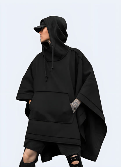 Trendy kimono hoodie for men, combining traditional Japanese fashion with modern casual style, perfect for the UK streetwear scene.