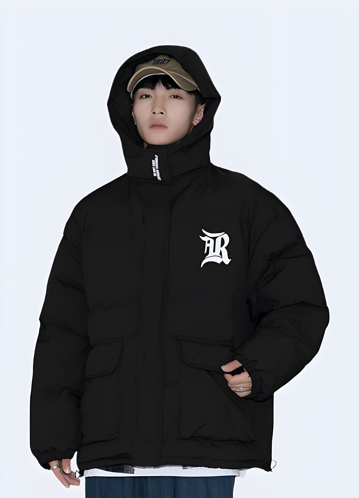 Stylish Korean techwear jacket, a must-have for fashion-forward individuals seeking functionality and urban style in the UK.