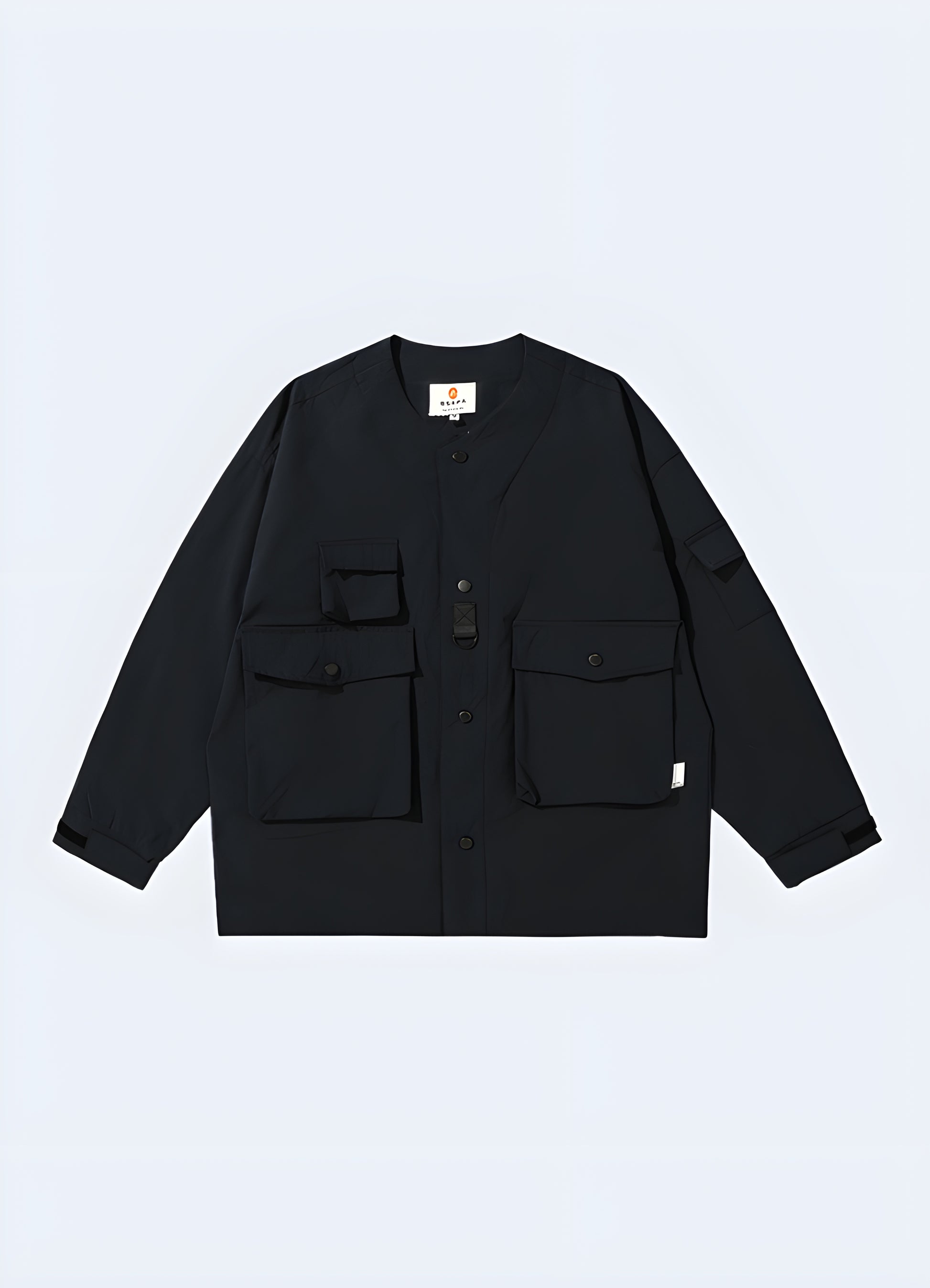 Front view of the Japanese work coat, emphasizing its timeless design and superior craftsmanship, ideal for UK fashion enthusiasts.