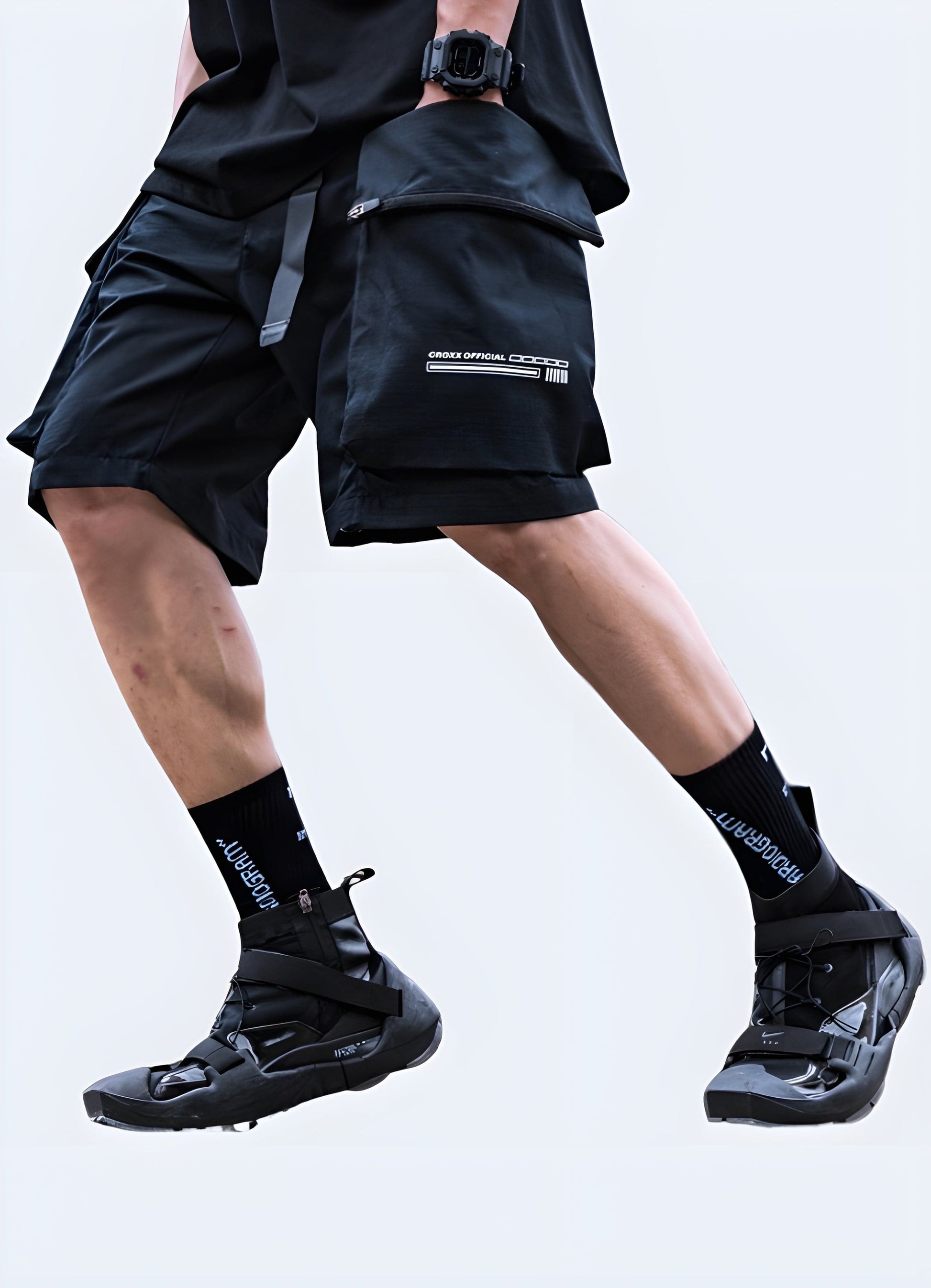 Black Cargo Shorts – Blackout Techwear UK