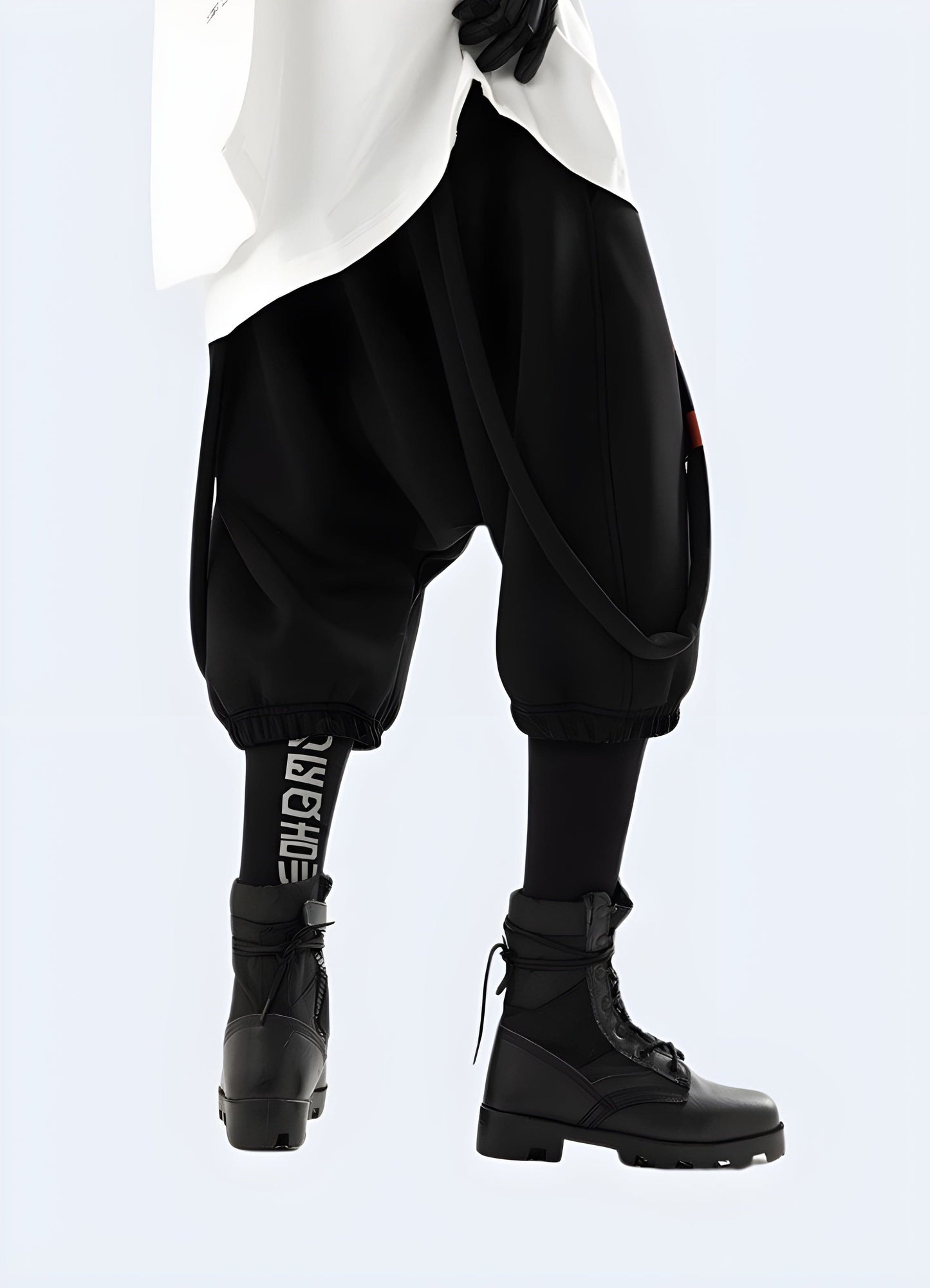 Back view of man wearing streetwear sweat shorts, highlighting the comfortable material and urban-inspired look, ideal for the UK streetwear enthusiast.