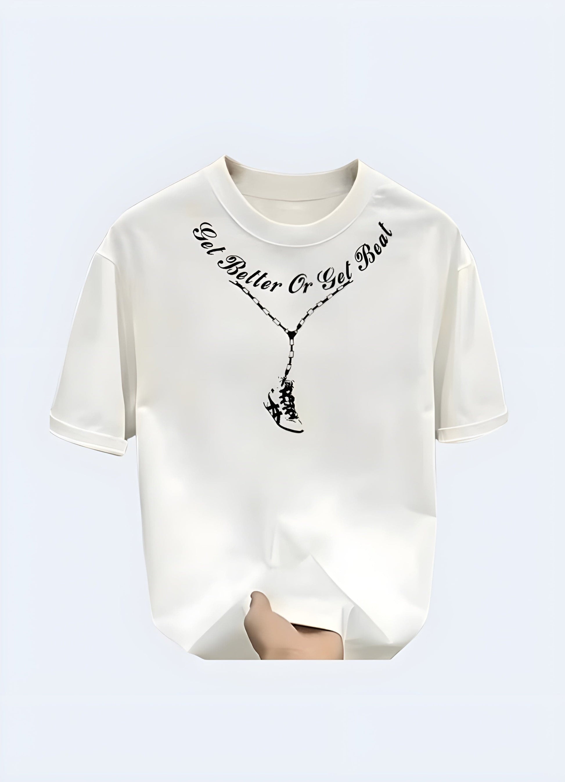 Front view of a nihilism shirt, displaying the striking visual representation of the philosophical concept, ideal for those seeking to make a statement with their fashion choices.