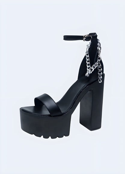 Platform chunky heeled sandals offering a perfect blend of style, comfort, and added height, ideal for making a bold fashion statement.