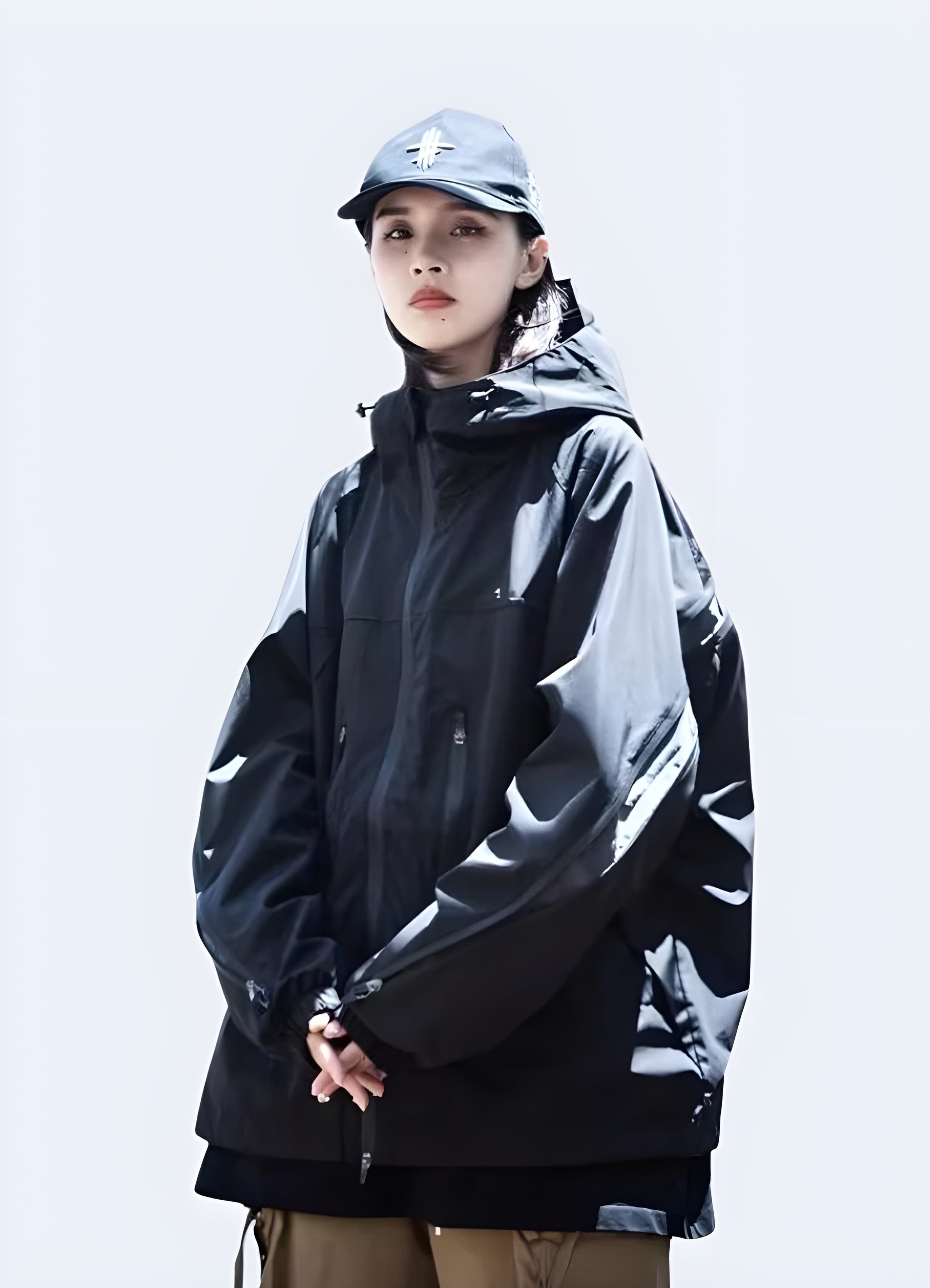 Purple Women Tactical Windbreaker Blackout Techwear UK