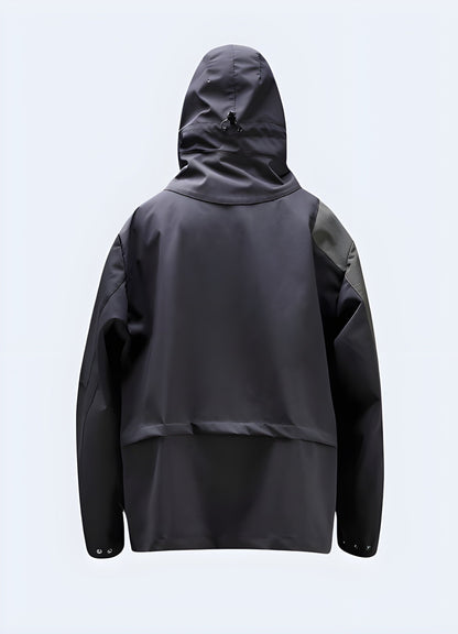 Back view of the Reindee Lusion all-weather jacket, highlighting its rugged construction and weather-resistant features for UK outdoor enthusiasts.