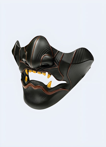 Morph into a fearsome guardian with this samurai-inspired oni mask UK.