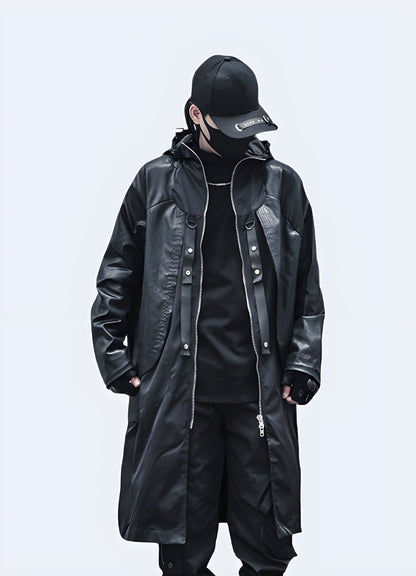 Trendy streetwear trench coat, blending classic style with modern urban aesthetics for fashion-forward individuals in the UK.