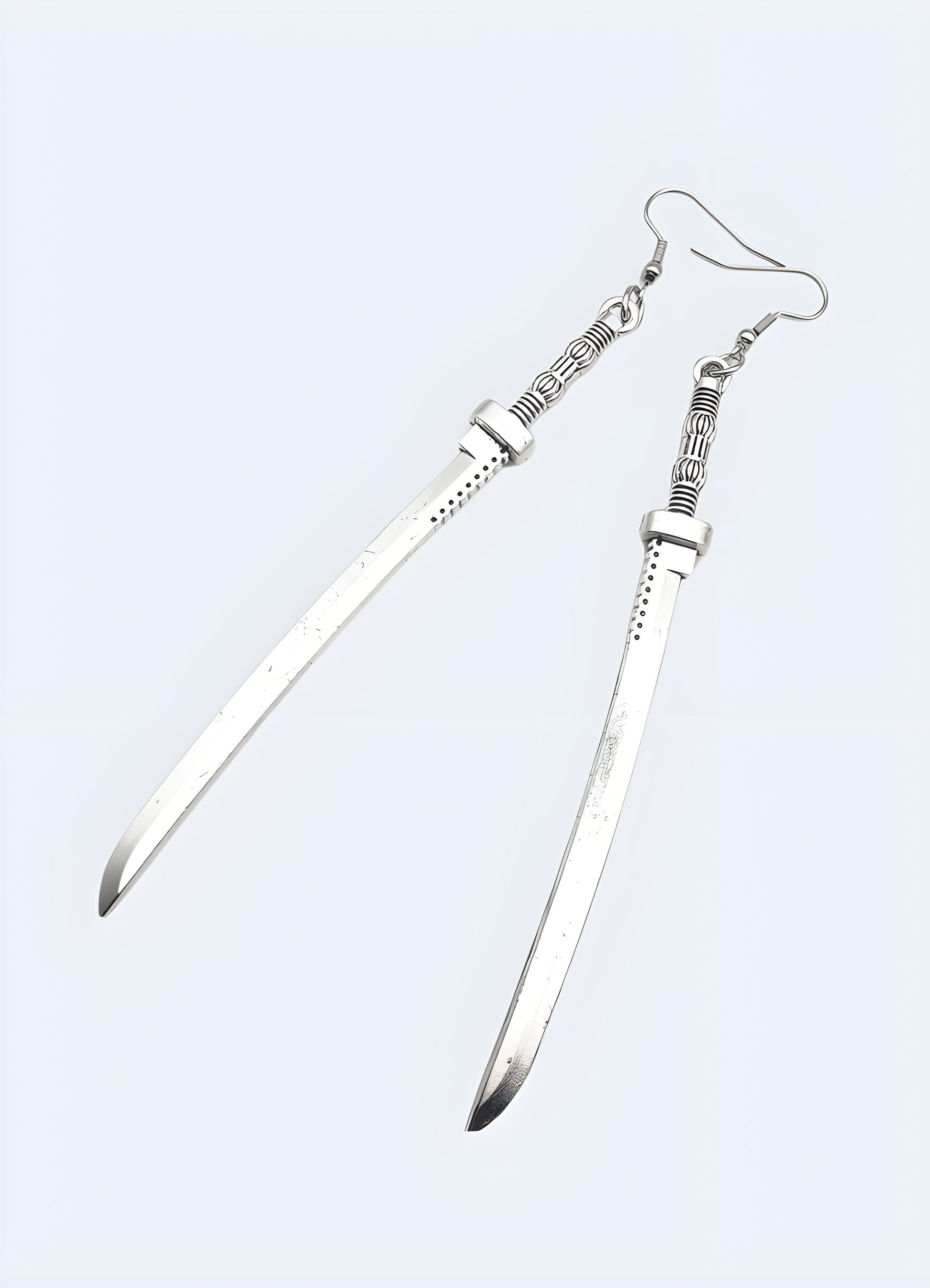 Sword earrings, UK, designed with a sleek and modern aesthetic.