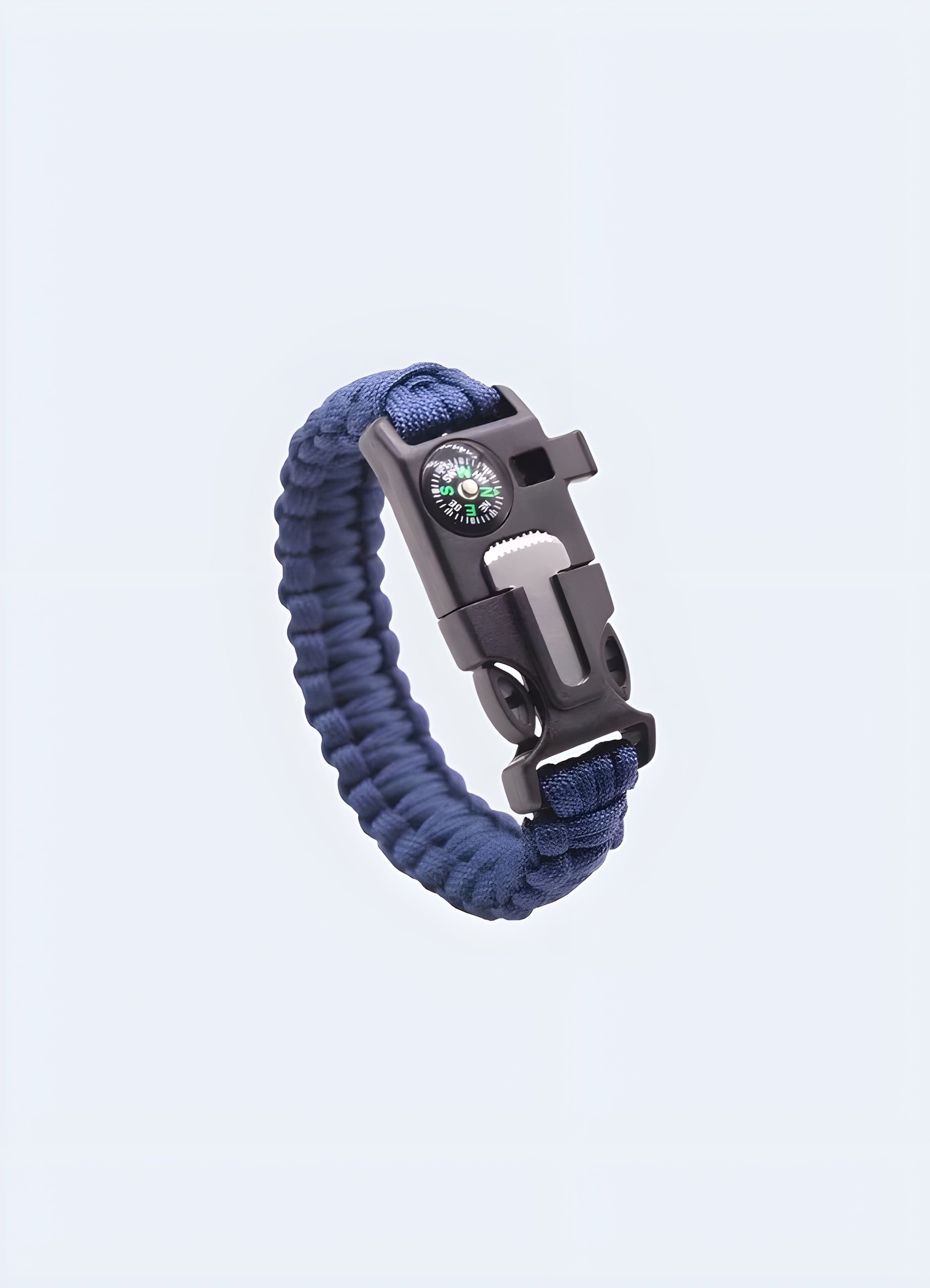 Tactical Paracord Bracelet 5 in 1 Blackout Techwear UK