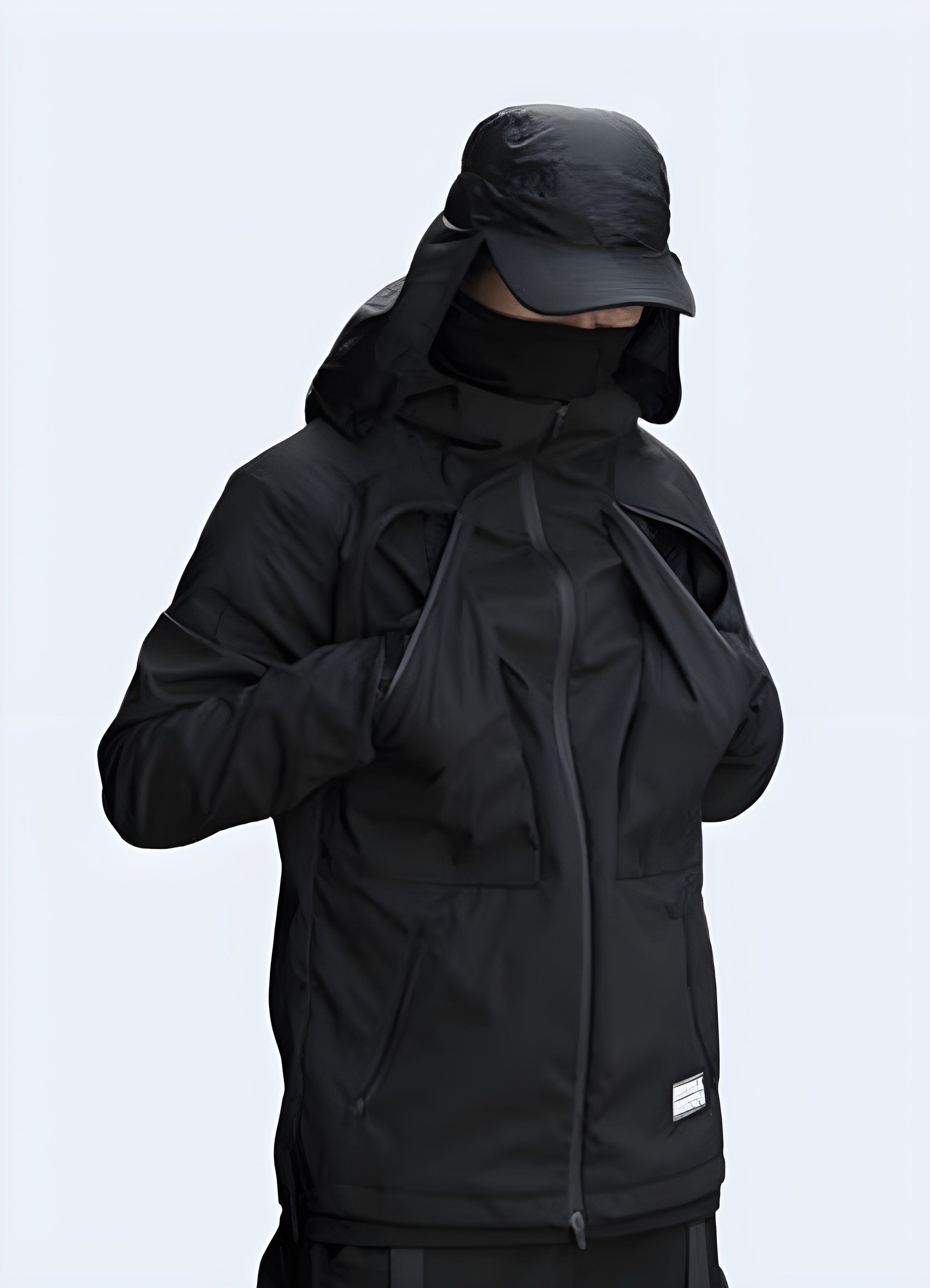 Tactical Softshell Jacket Blackout Techwear UK