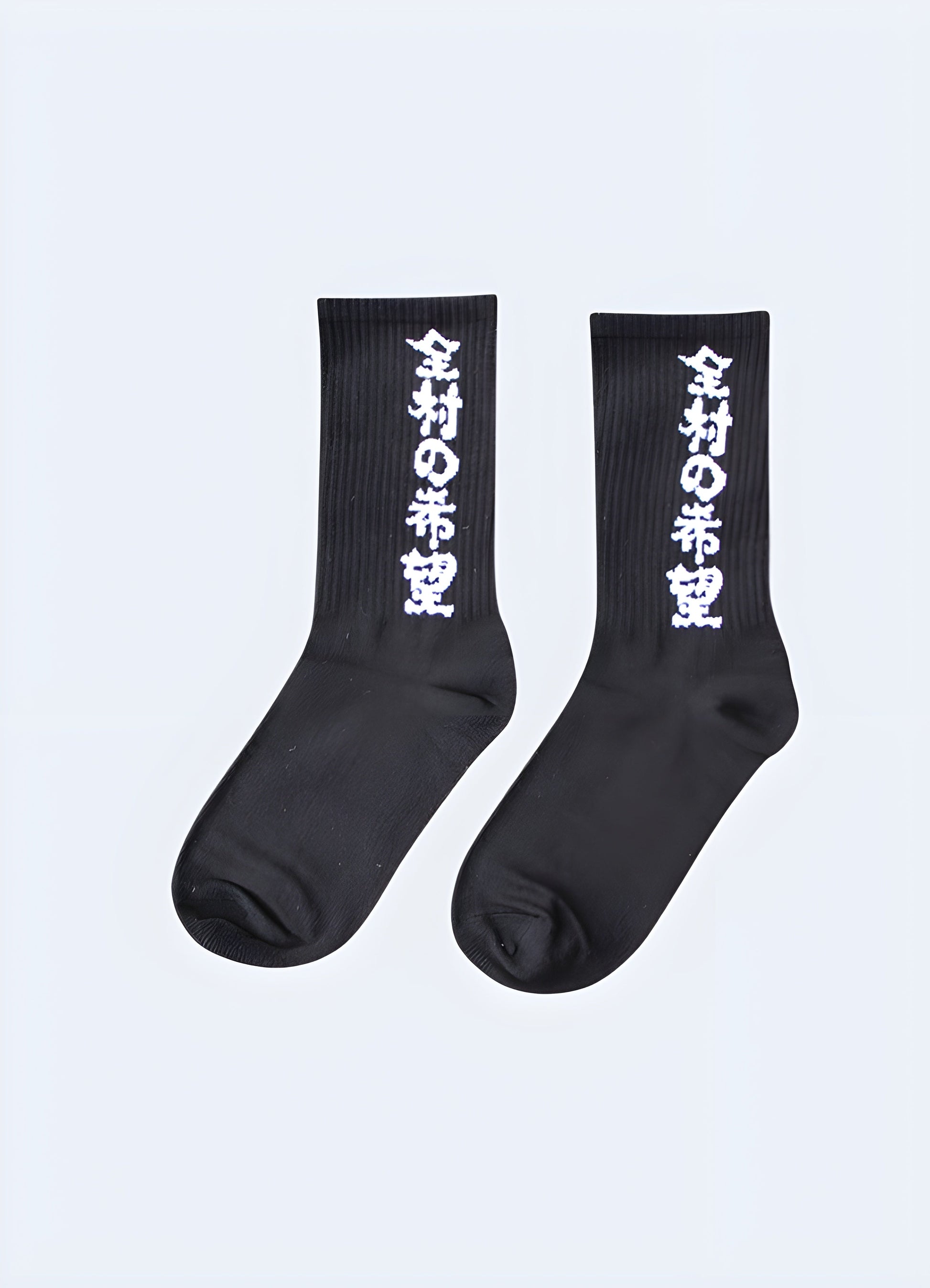 Authentic tech cotton crew socks Japanese culture in premium cotton socks black UK.