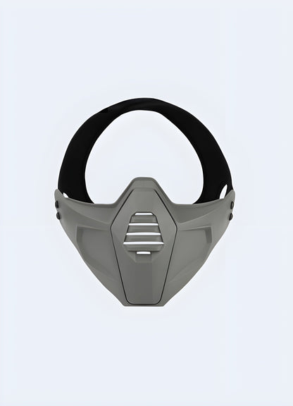 Conquer the battlefield with the mask's moisture-wicking interior techwear half mask UK.