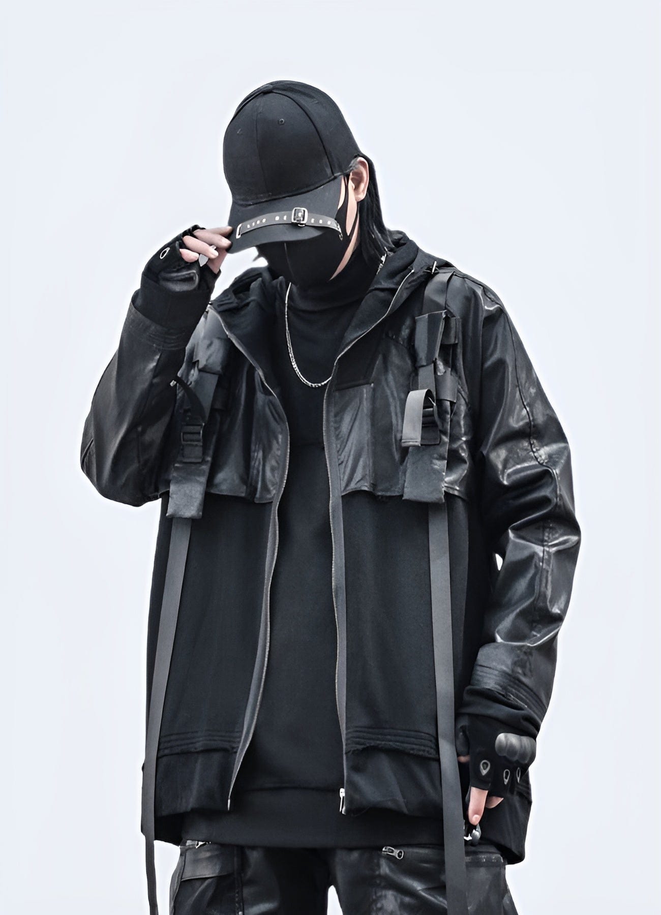 Techwear Leather Jacket – Blackout Techwear UK