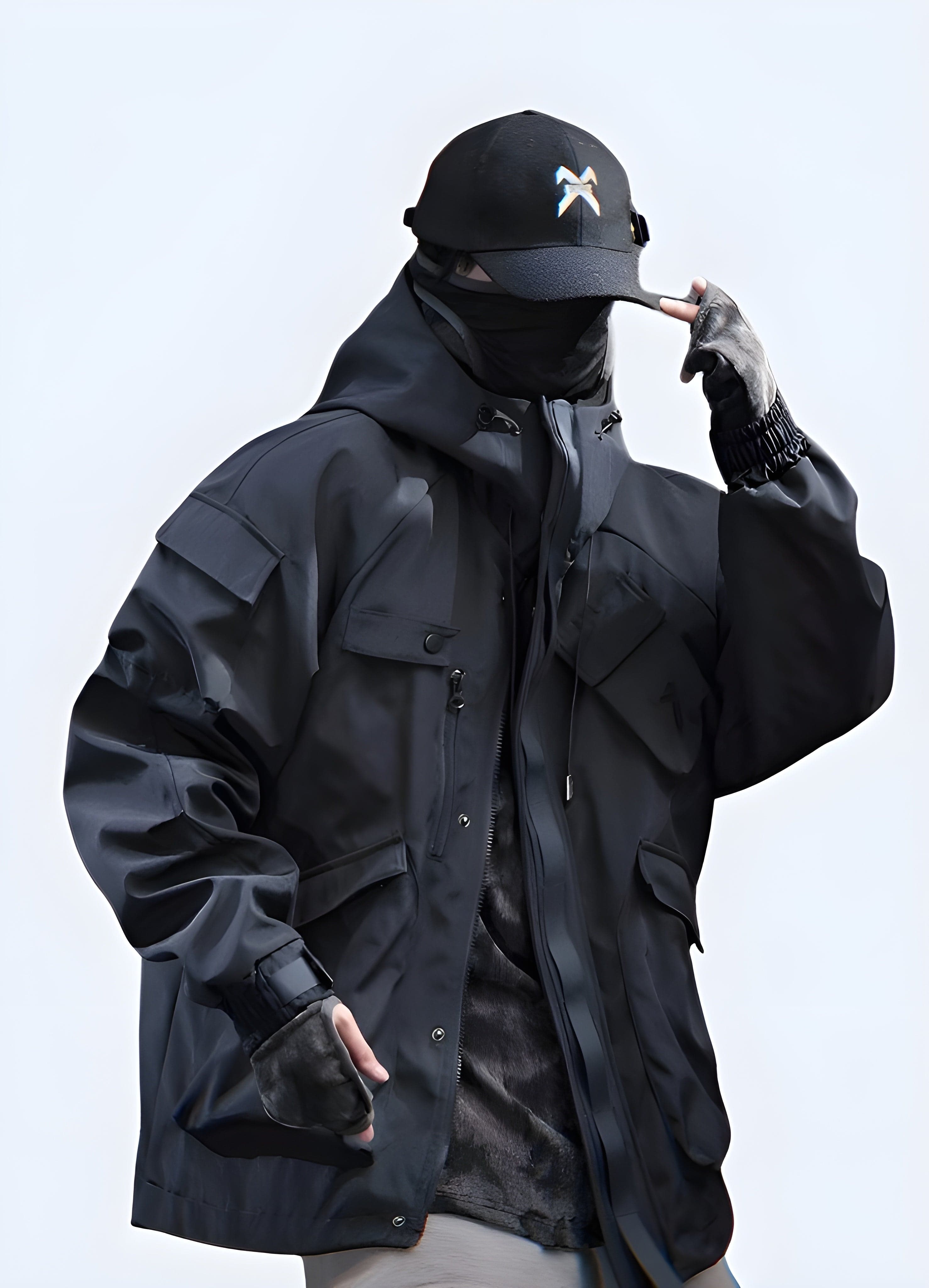Techwear Leather Jacket – Blackout Techwear UK