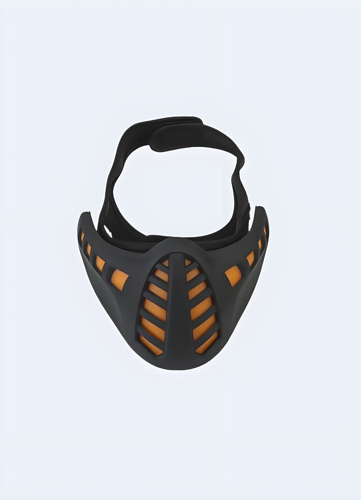 Techwear LED mask with innovative light-up features and futuristic design.