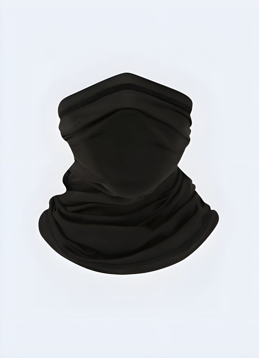 A stylish black techwear scarf perfect for adding a touch of sophistication to any outfit in the UK.