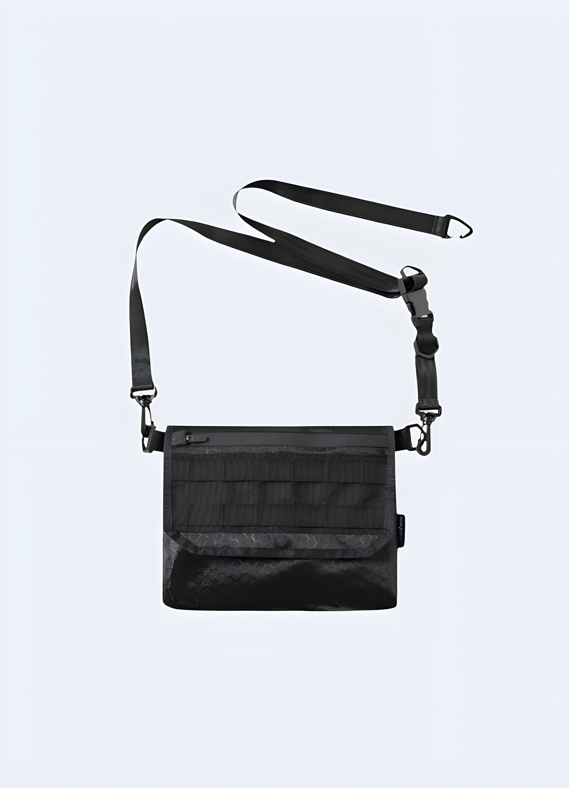 Techwear shoulder bag padded,UK adjustable strap long.