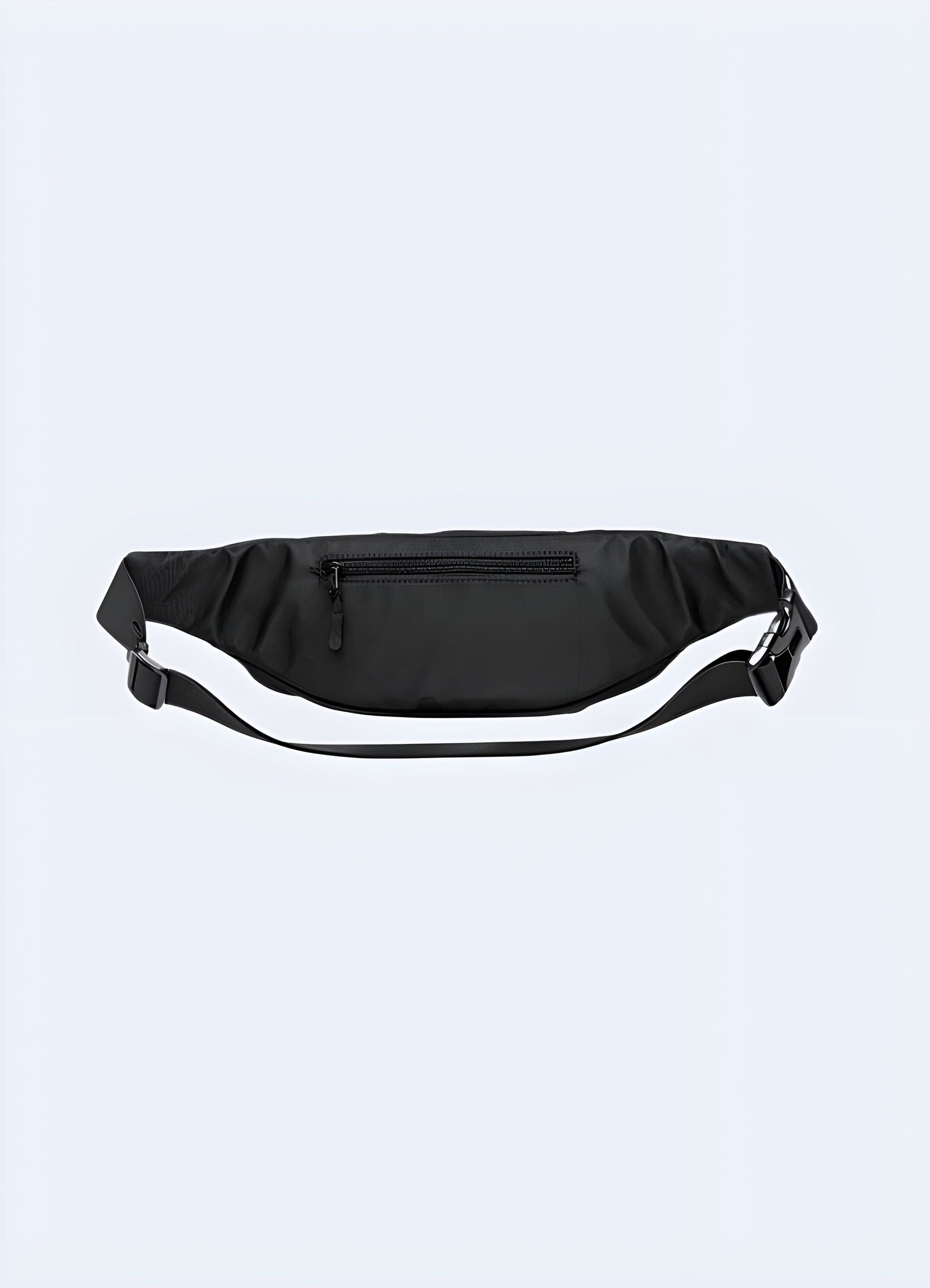 Zipper closure minimalist unisex style techwear waist bag UK.