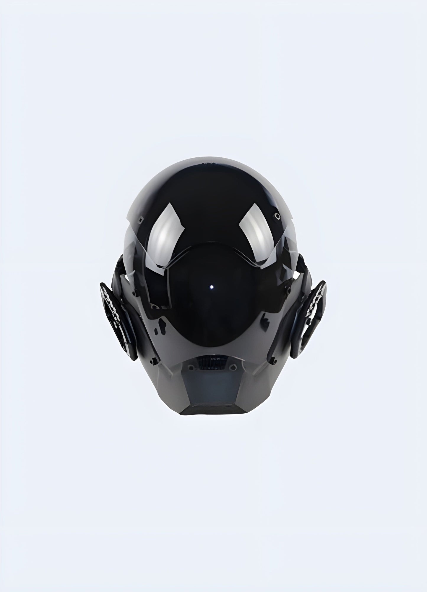 Techwear warcore helmet with intricate design, popular in the UK, showcasing modern urban style.