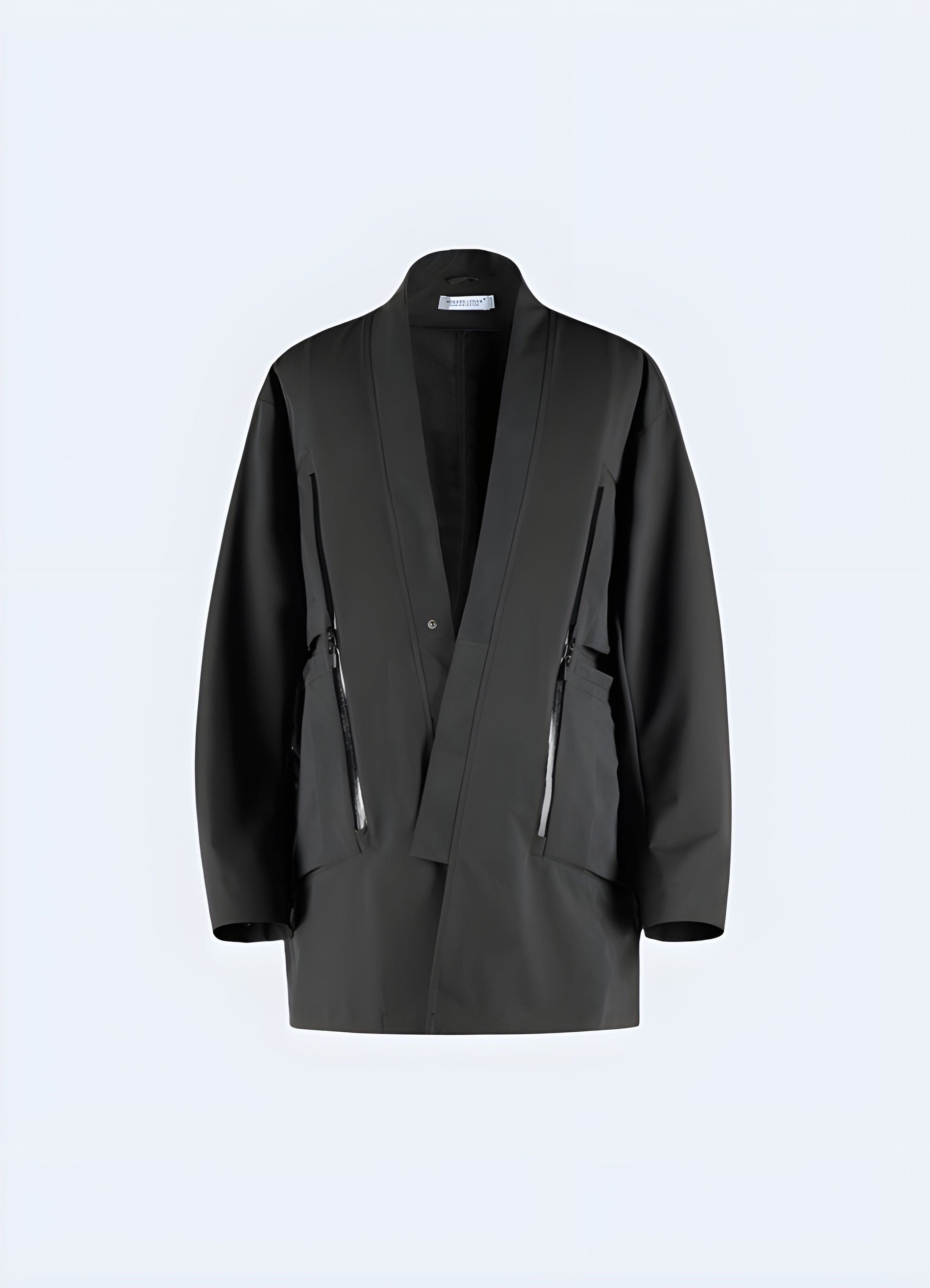 Black kimono jacket hotsell