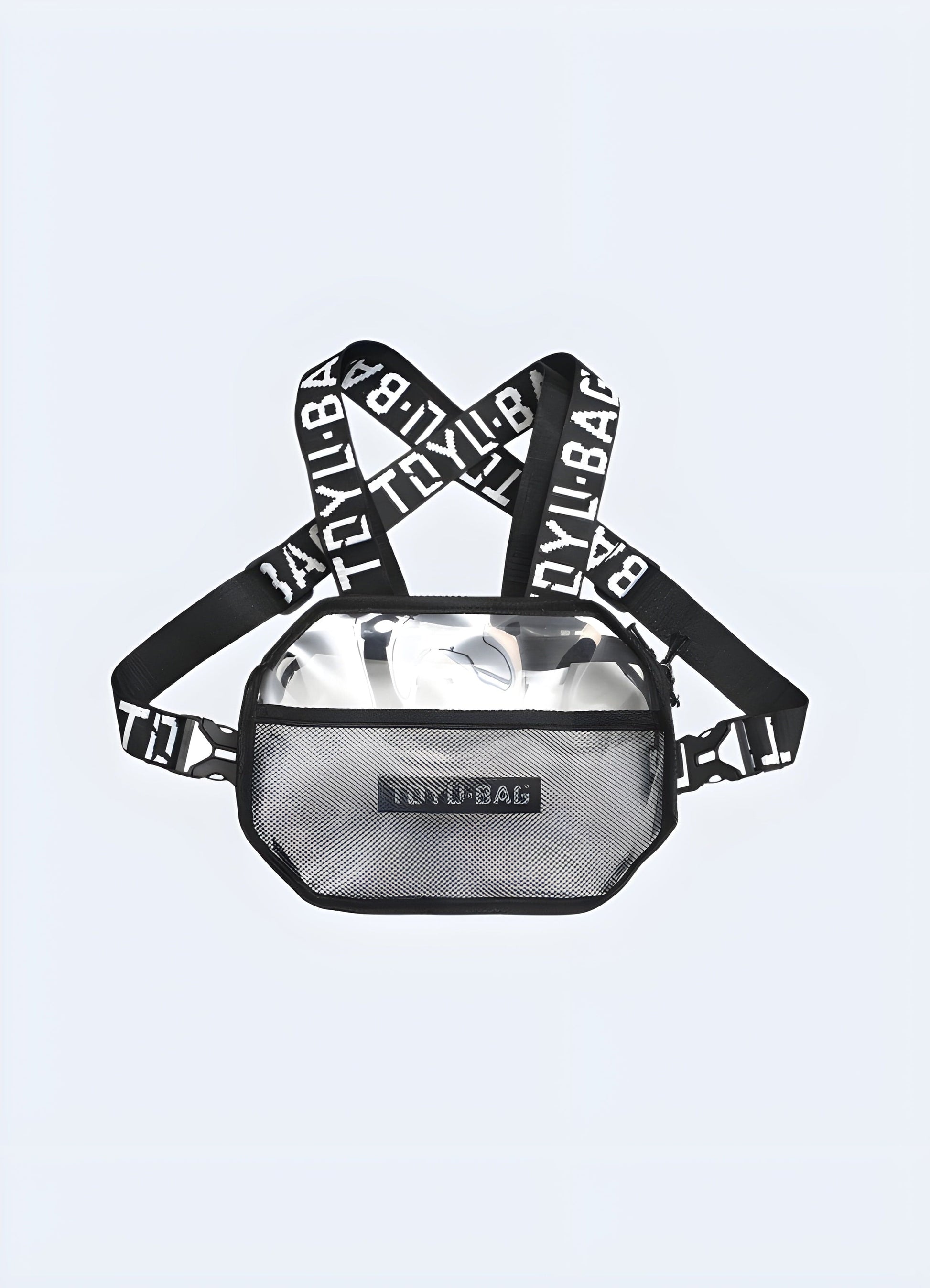  Transparent chest bag, UK. Modern and trendy accessory.