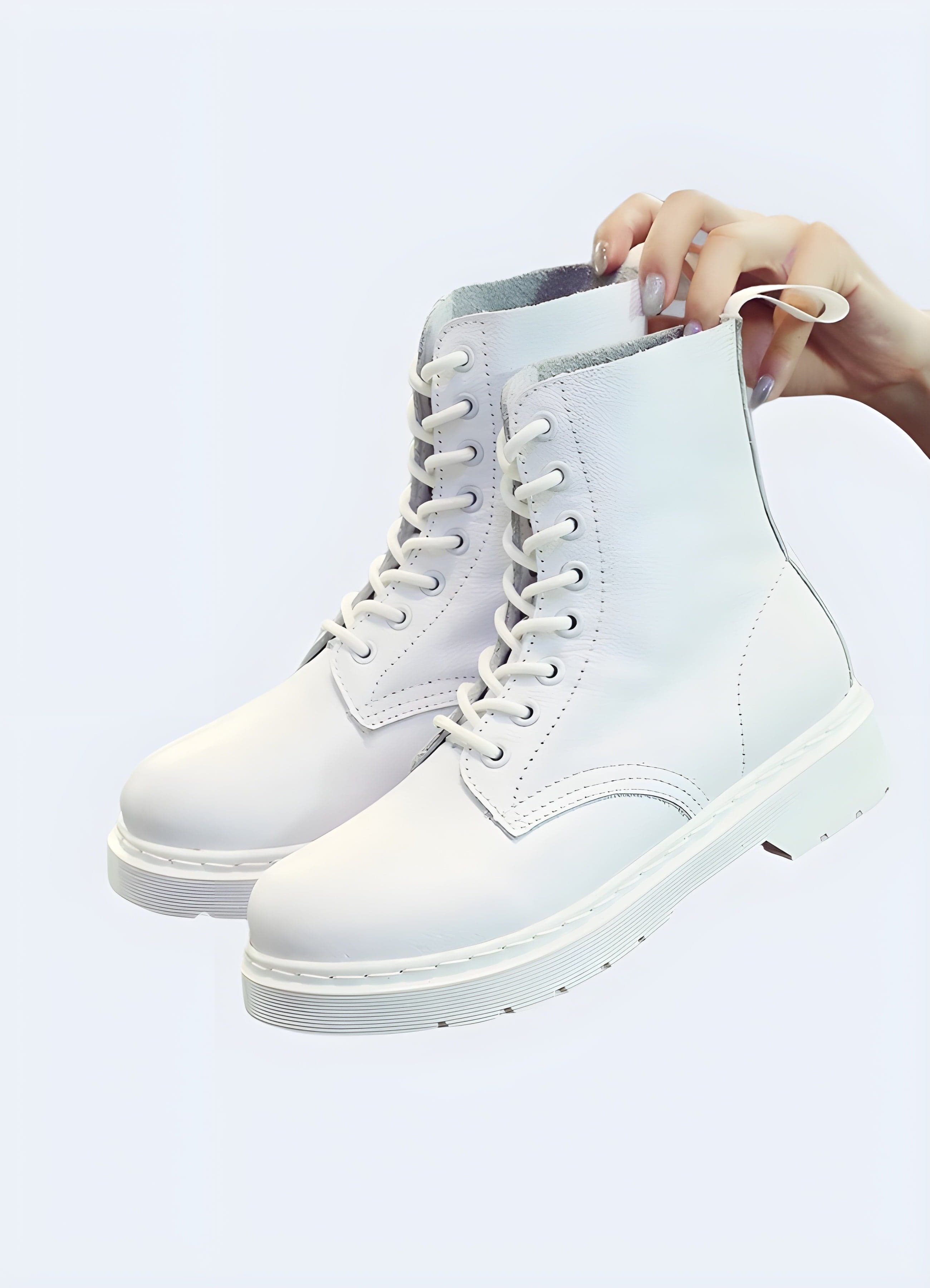 White Combat Boots Blackout Techwear UK