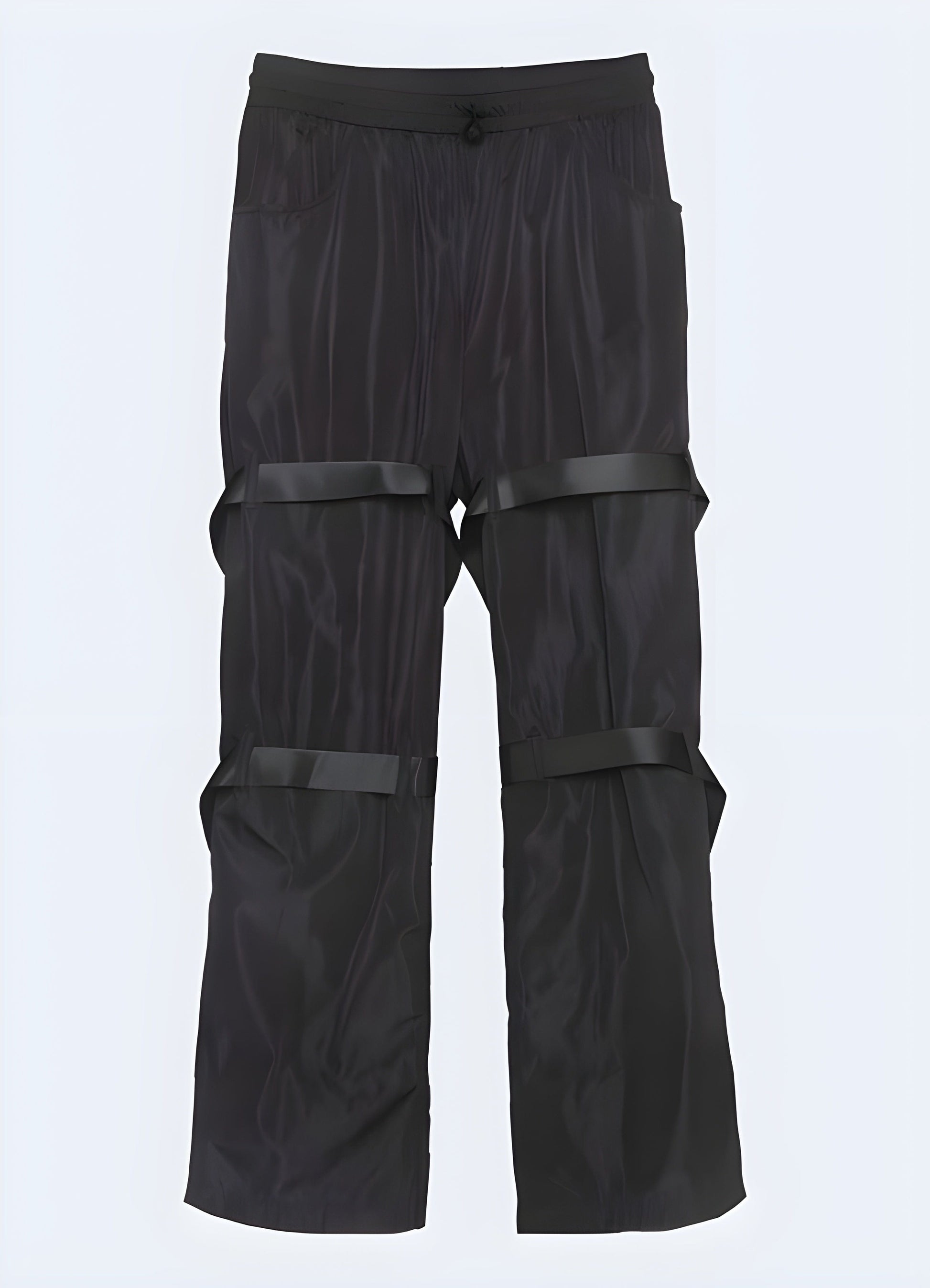 Back view of contemporary wide-leg cargo pants, emphasizing the garment's voluminous shape and versatile style, a must-have for UK consumers seeking a bold and comfortable look.