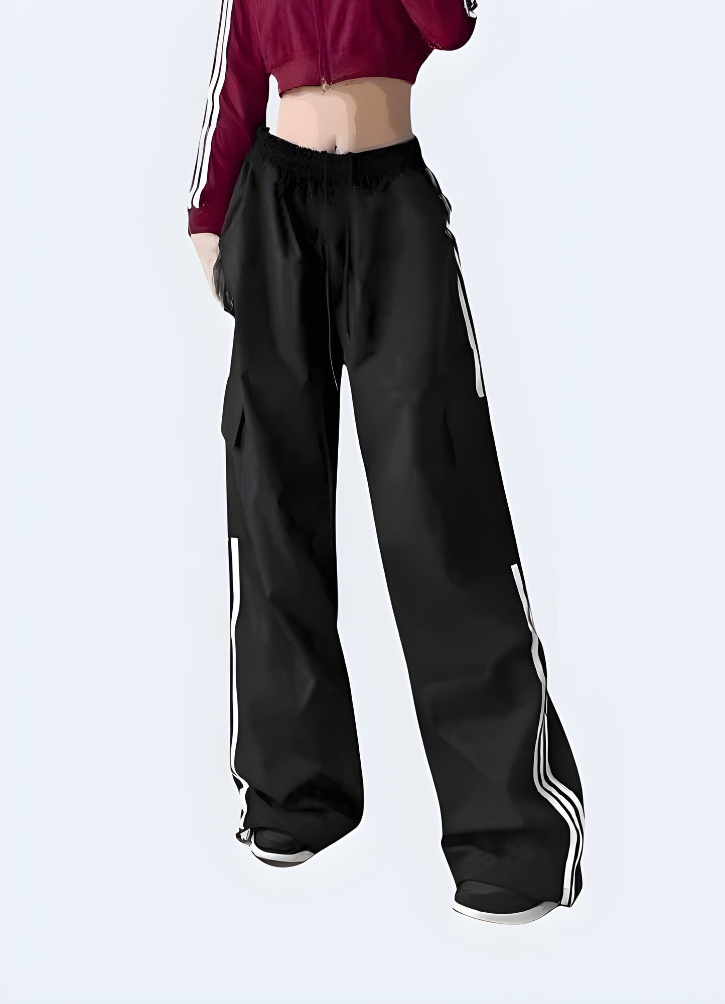 Edgy and functional women's techwear streetwear pants, perfect for urban fashion and everyday wear in the UK.