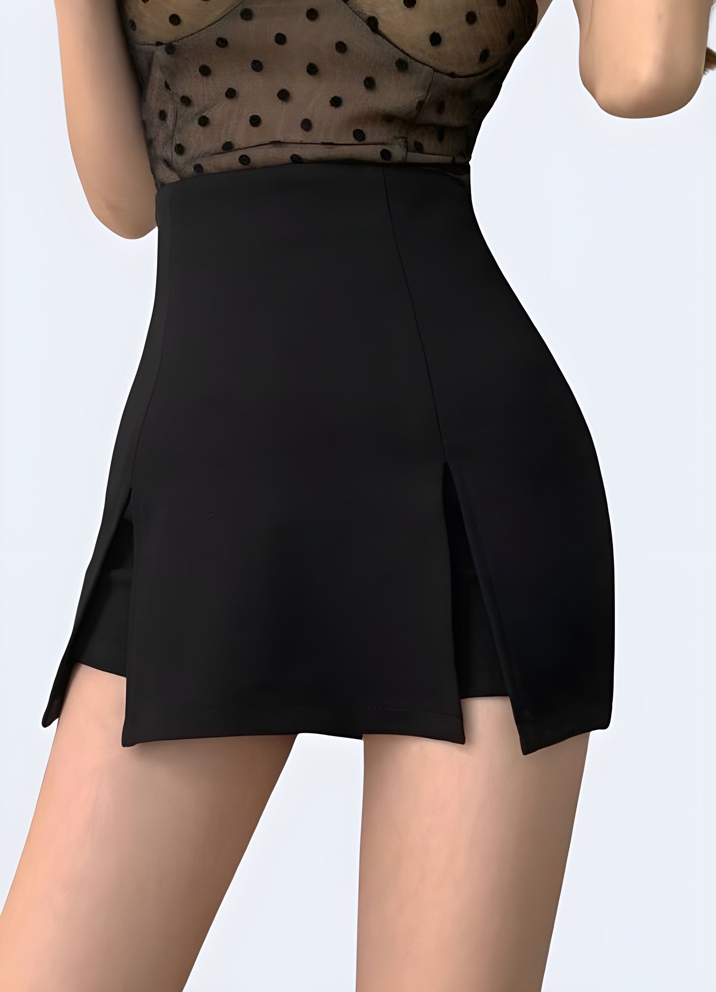 Stylish black mini skirt, perfect for creating a chic and versatile look for women in the UK.